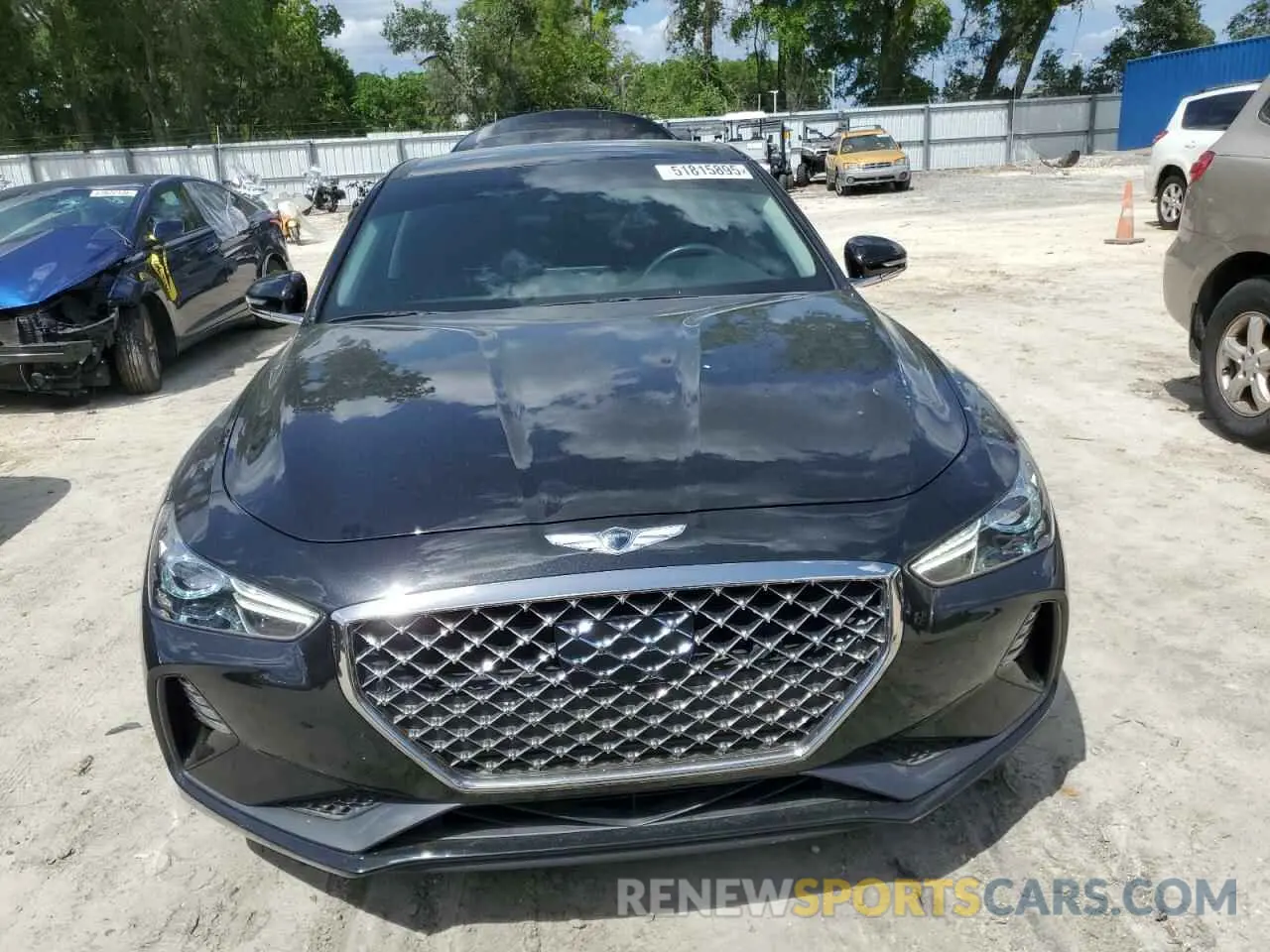 5 fotografías del automóvil dañado KMTG34LA0MU074200 GENESIS G70 2021