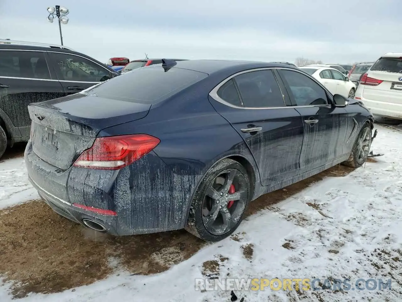 3 fotografías del automóvil dañado KMTG34LE3MU074503 GENESIS G70 2021