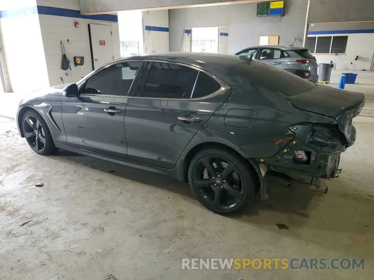 2 fotografías del automóvil dañado KMTG34LE4MU071979 GENESIS G70 2021