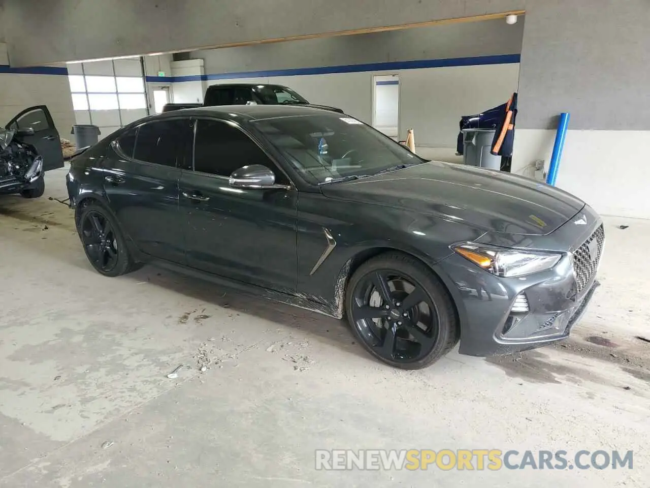 4 fotografías del automóvil dañado KMTG34LE4MU071979 GENESIS G70 2021