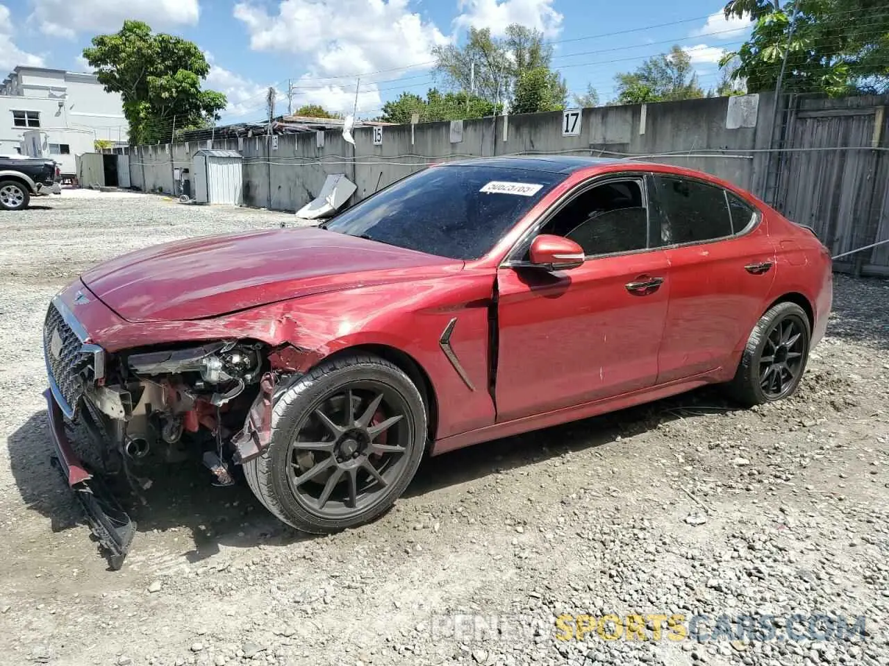 1 fotografías del automóvil dañado KMTG34LE4MU076356 GENESIS G70 2021