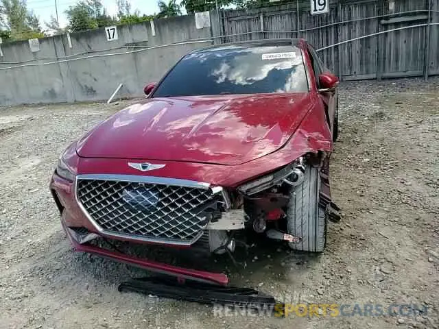 11 fotografías del automóvil dañado KMTG34LE4MU076356 GENESIS G70 2021