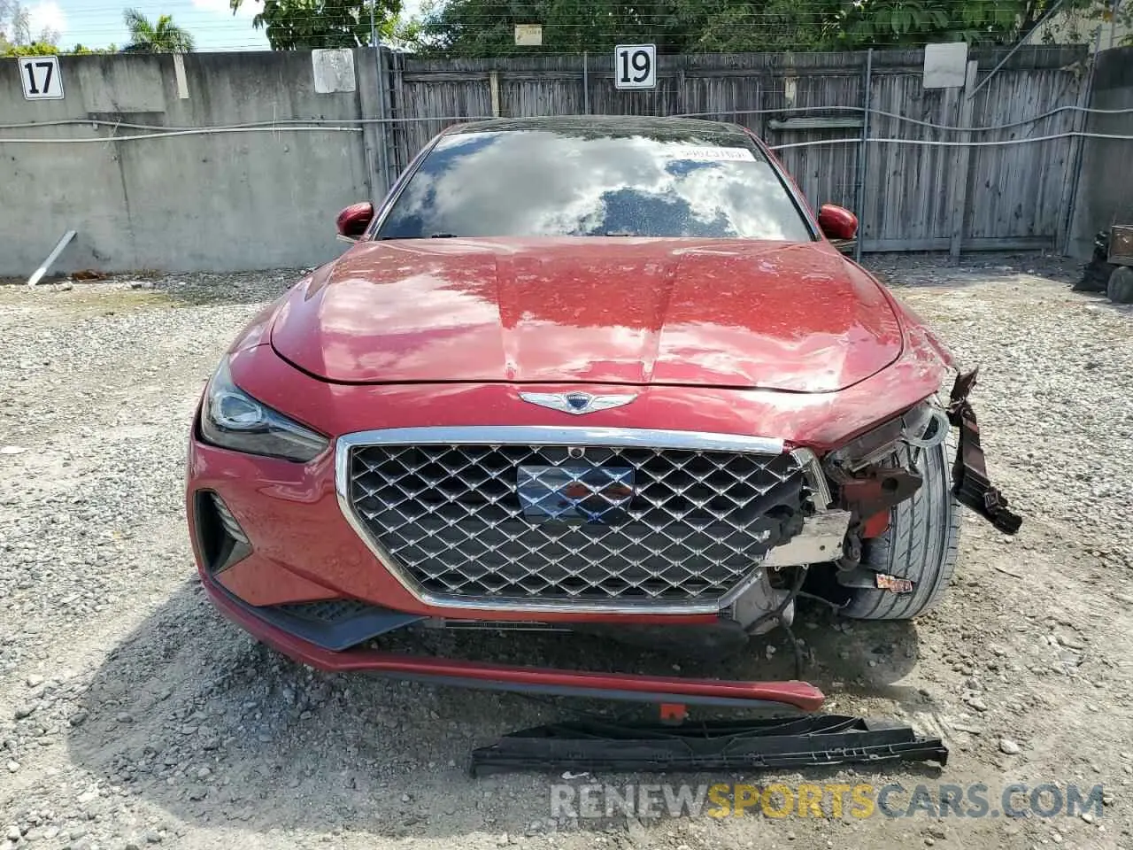 5 fotografías del automóvil dañado KMTG34LE4MU076356 GENESIS G70 2021