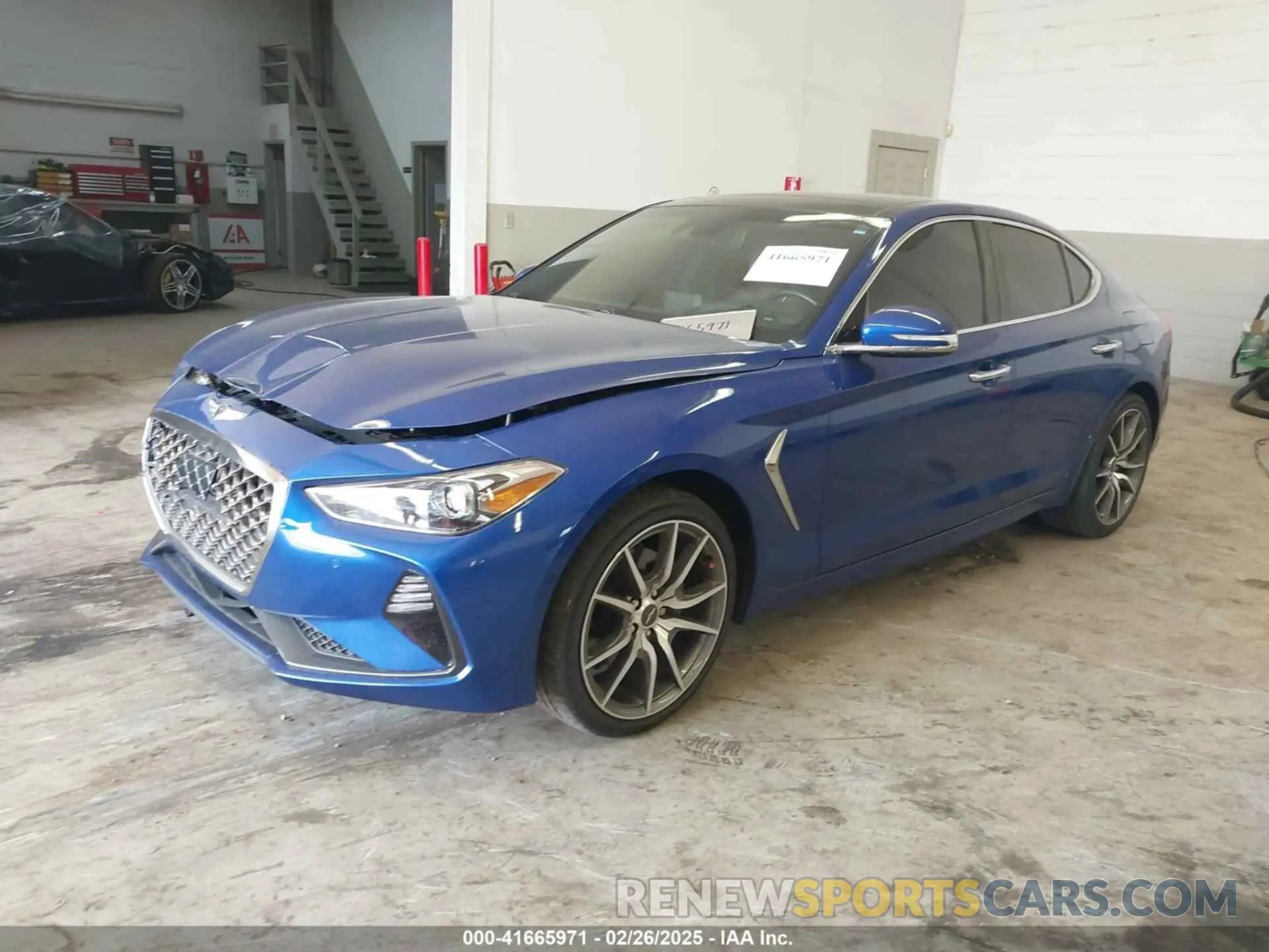 2 fotografías del automóvil dañado KMTG44LA4MU073743 GENESIS G70 2021