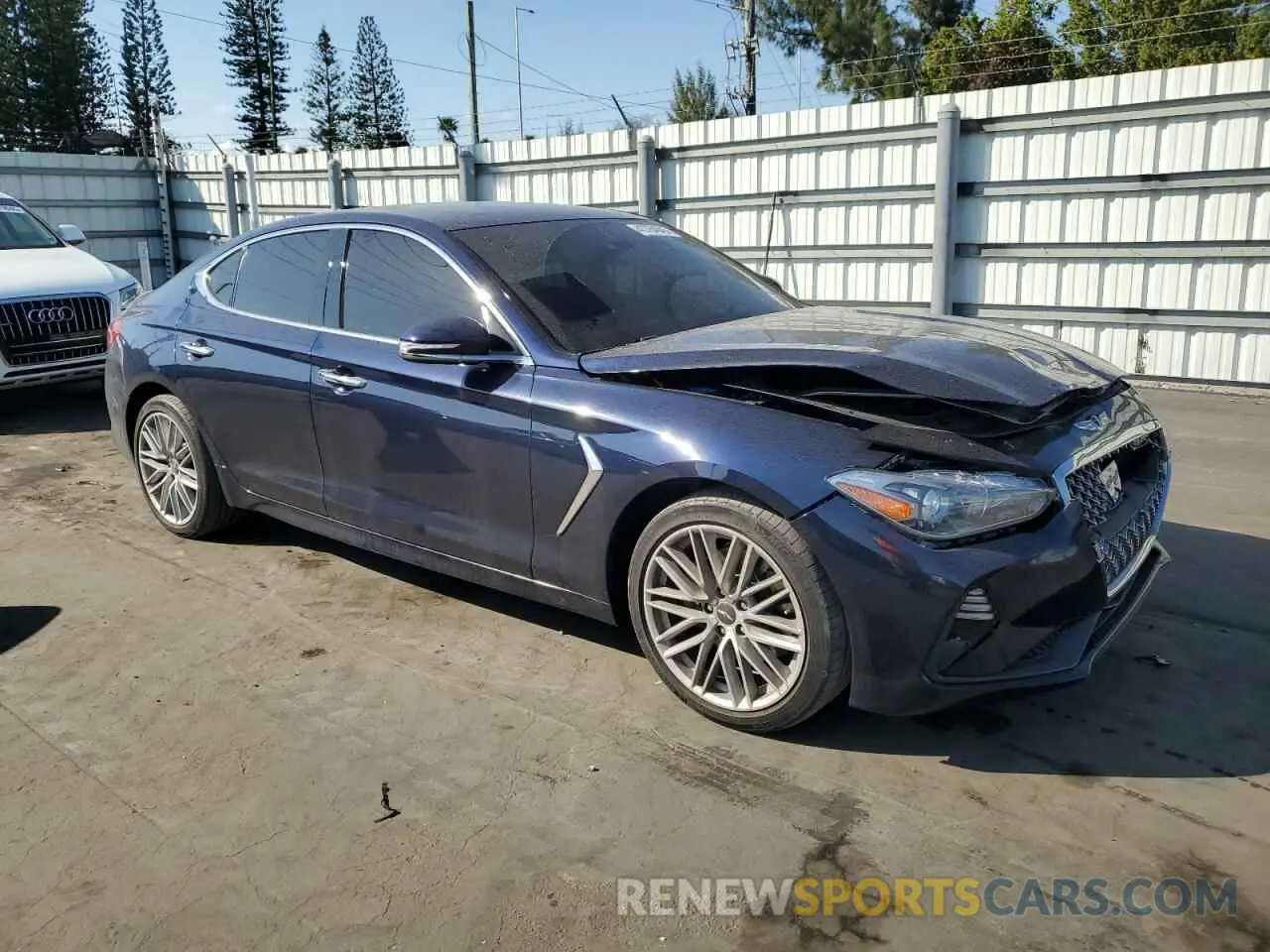 4 fotografías del automóvil dañado KMTG64LA9MU073490 GENESIS G70 2021