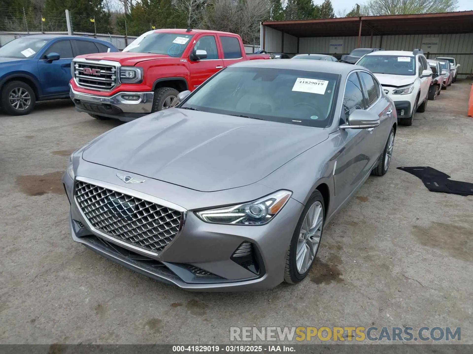 2 fotografías del automóvil dañado KMTG64LA9MU073635 GENESIS G70 2021