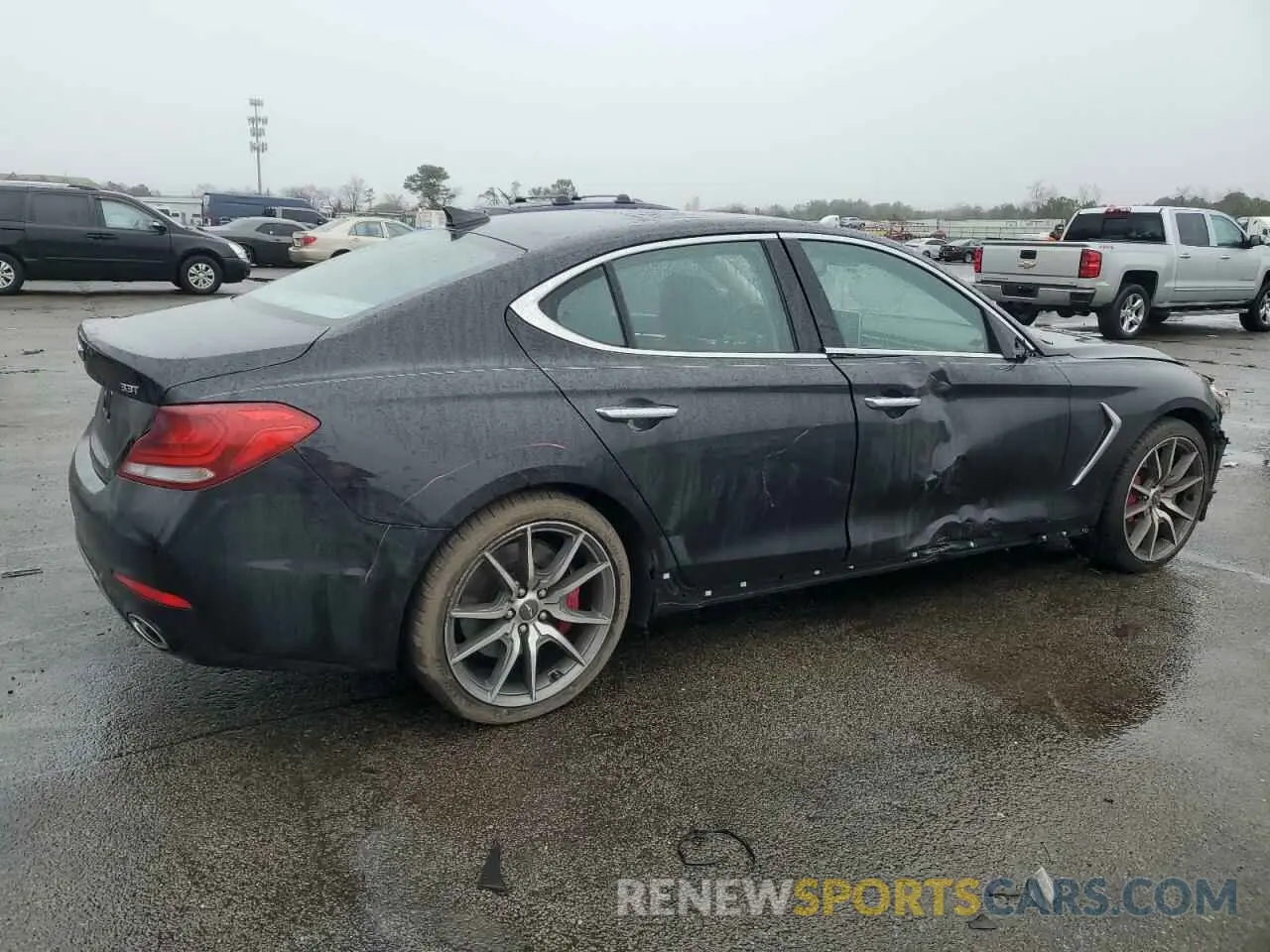 3 fotografías del automóvil dañado KMTG74LE8MU071729 GENESIS G70 2021