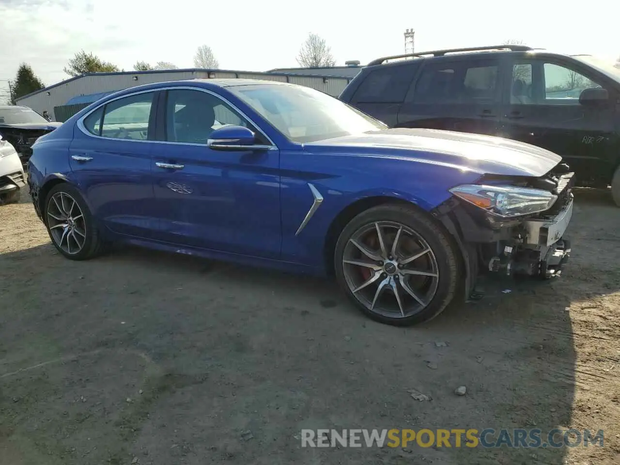 4 fotografías del automóvil dañado KMTG74LEXMU074292 GENESIS G70 2021