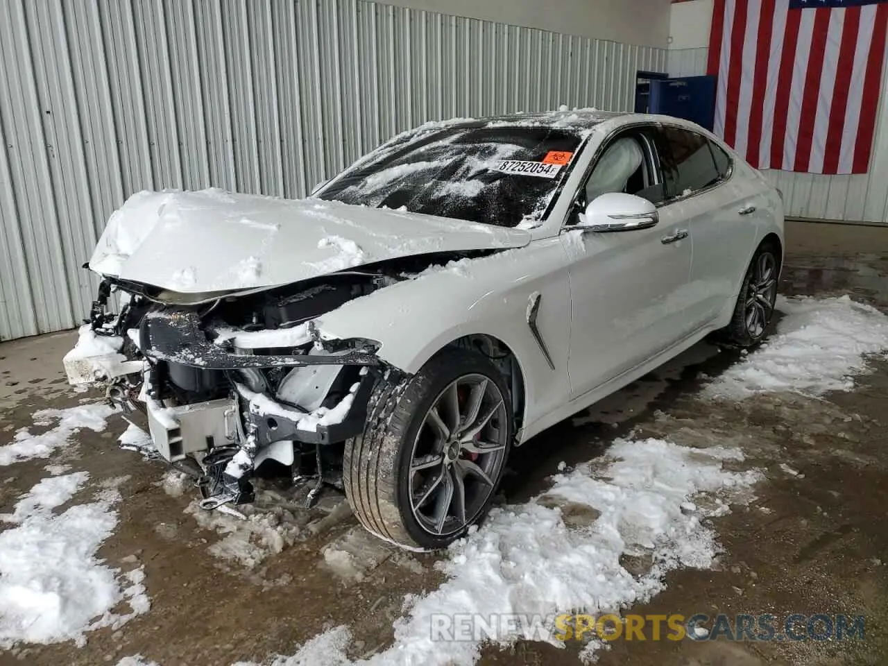 1 fotografías del automóvil dañado KMTG74LEXMU074387 GENESIS G70 2021