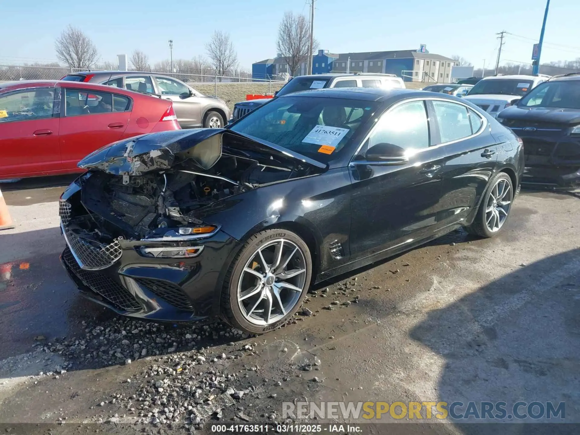 2 fotografías del automóvil dañado KMTG34TA0NU098580 GENESIS G70 2022