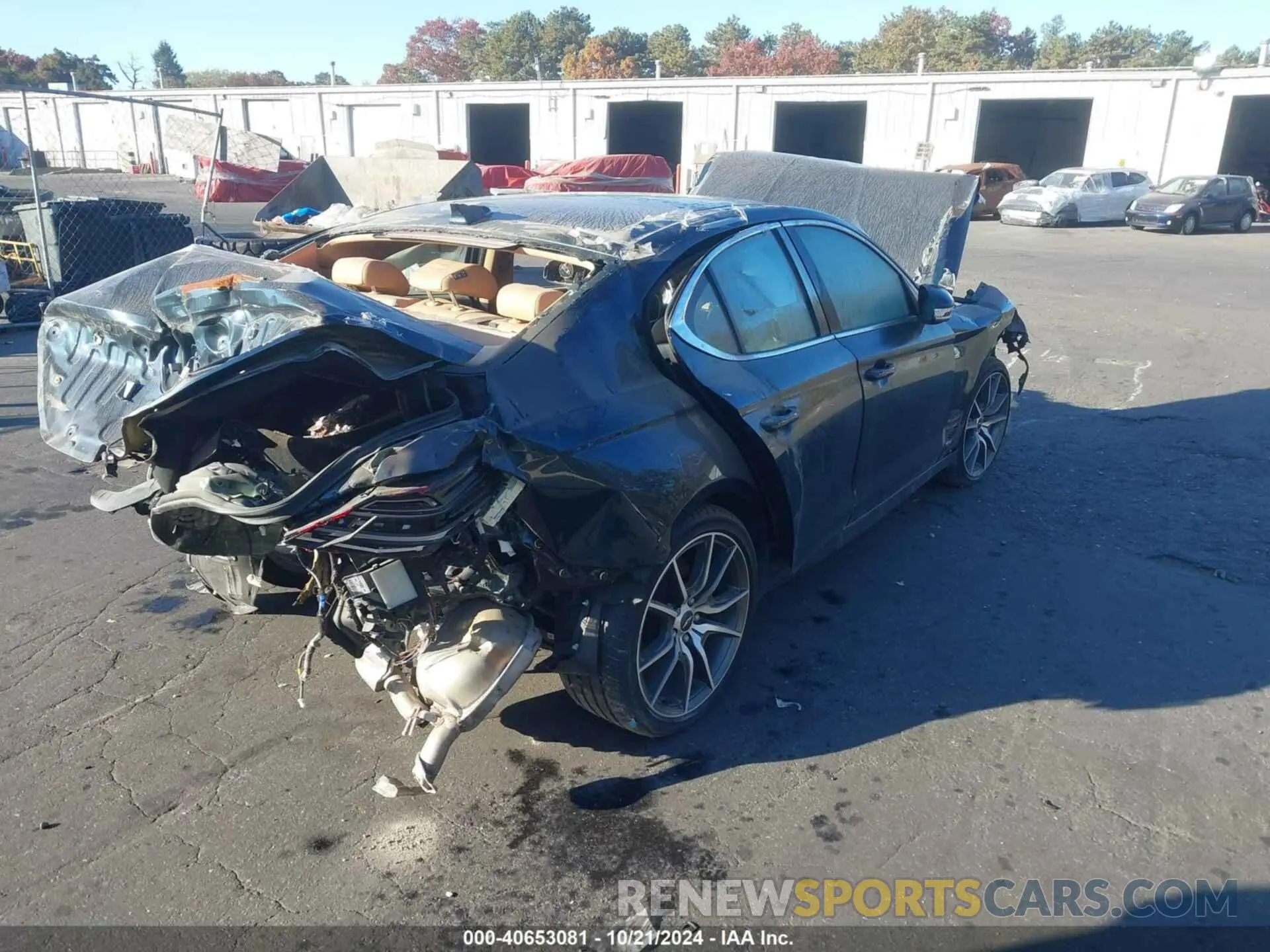 4 fotografías del automóvil dañado KMTG34TA1NU092657 GENESIS G70 2022