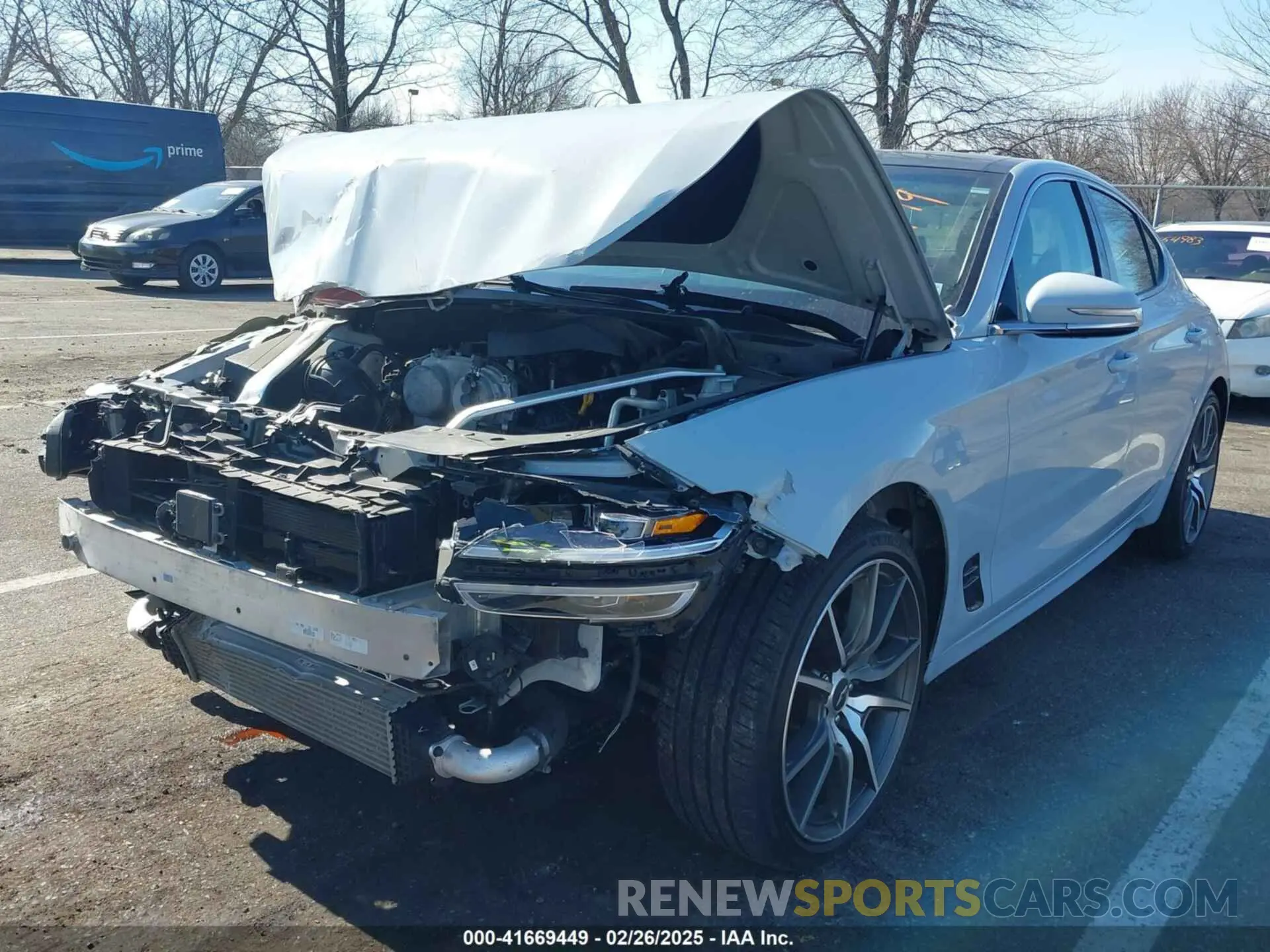 2 fotografías del automóvil dañado KMTG34TA7NU098169 GENESIS G70 2022