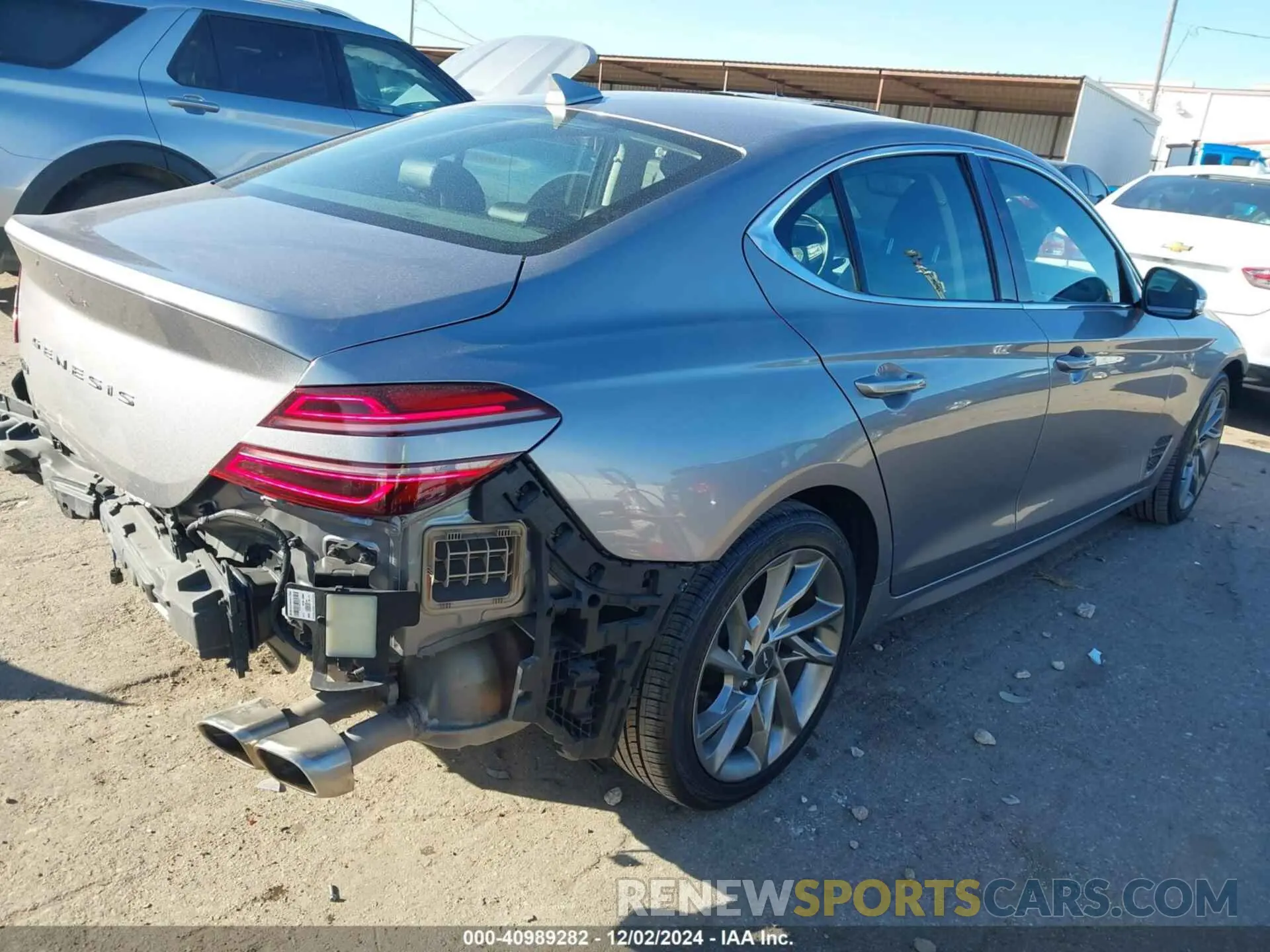 4 fotografías del automóvil dañado KMTG34TA9NU093023 GENESIS G70 2022