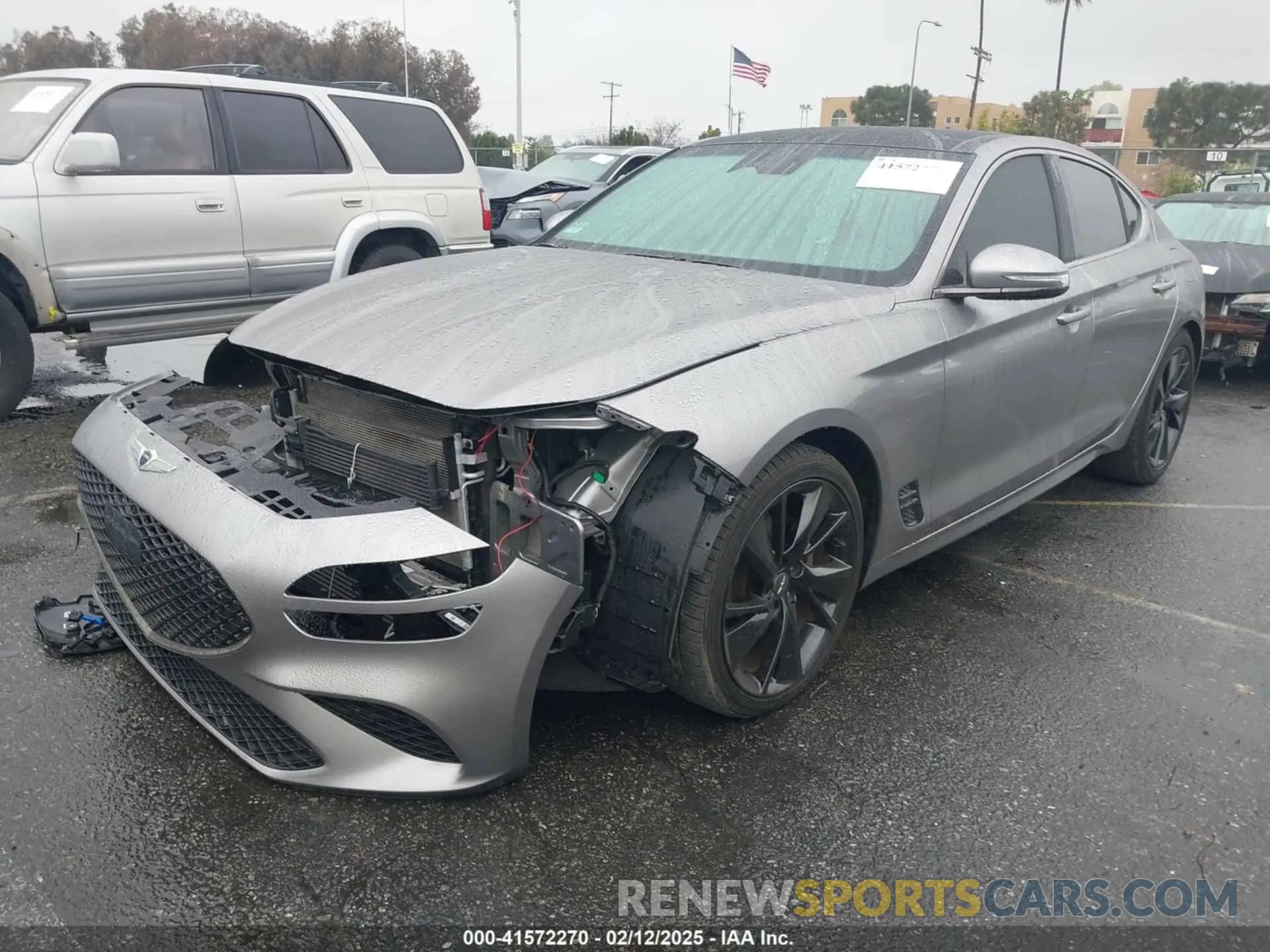 2 fotografías del automóvil dañado KMTG54TE1NU084684 GENESIS G70 2022