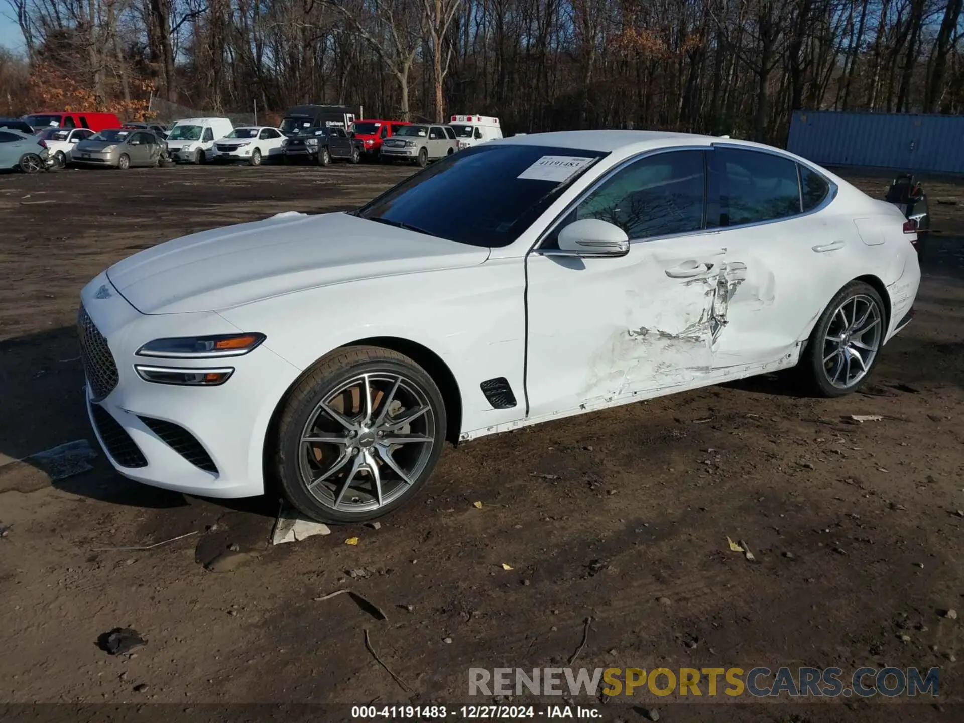 2 fotografías del automóvil dañado KMTG54TE8NU100671 GENESIS G70 2022