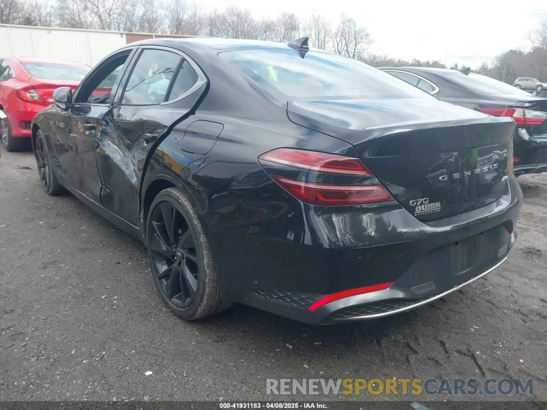 3 fotografías del automóvil dañado KMTG34TA4PU122026 GENESIS G70 2023
