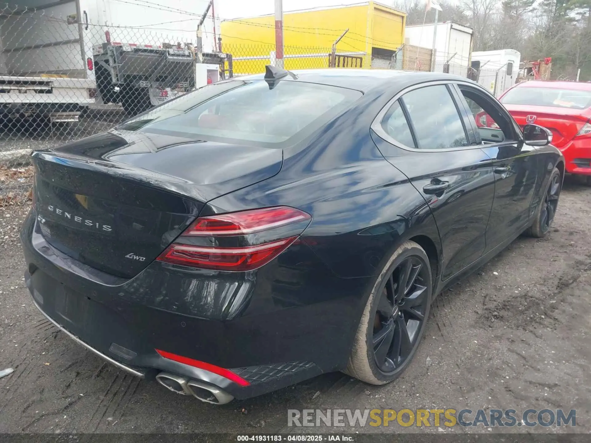 4 fotografías del automóvil dañado KMTG34TA4PU122026 GENESIS G70 2023