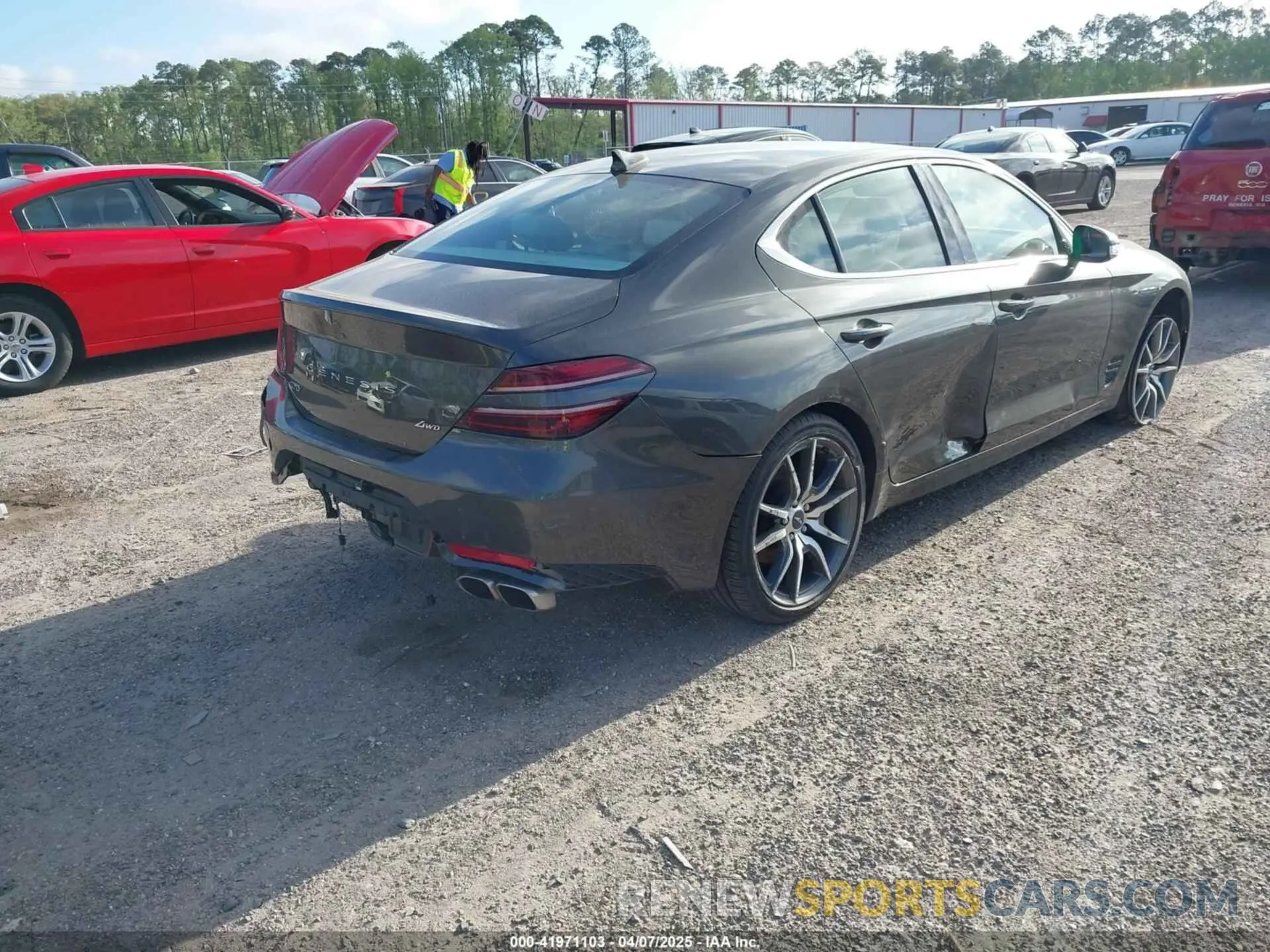 4 fotografías del automóvil dañado KMTG34TA4PU126965 GENESIS G70 2023