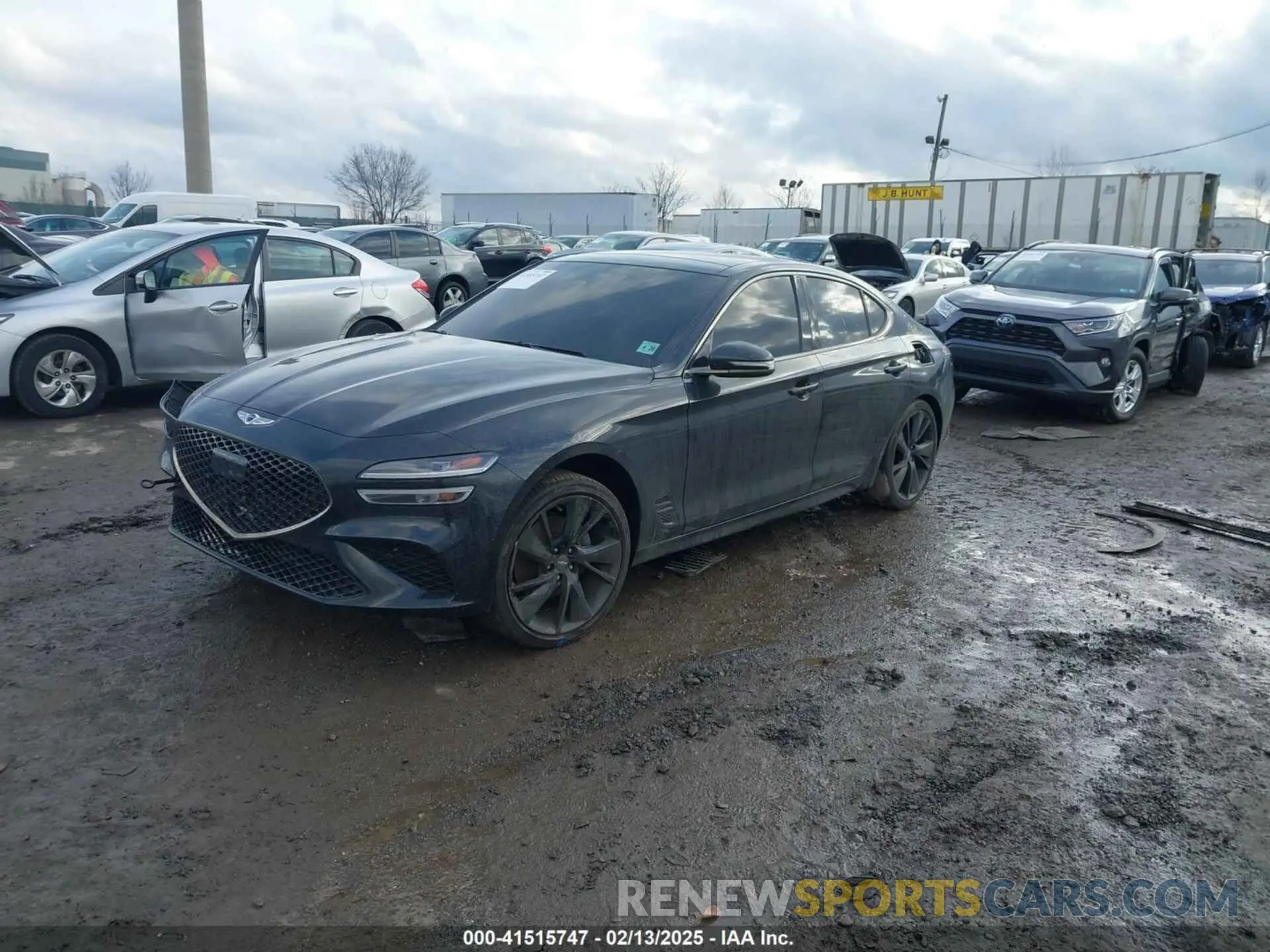 2 fotografías del automóvil dañado KMTG34TA5PU120298 GENESIS G70 2023
