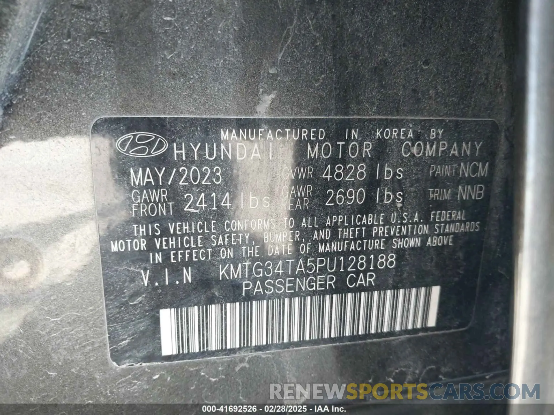 9 fotografías del automóvil dañado KMTG34TA5PU128188 GENESIS G70 2023