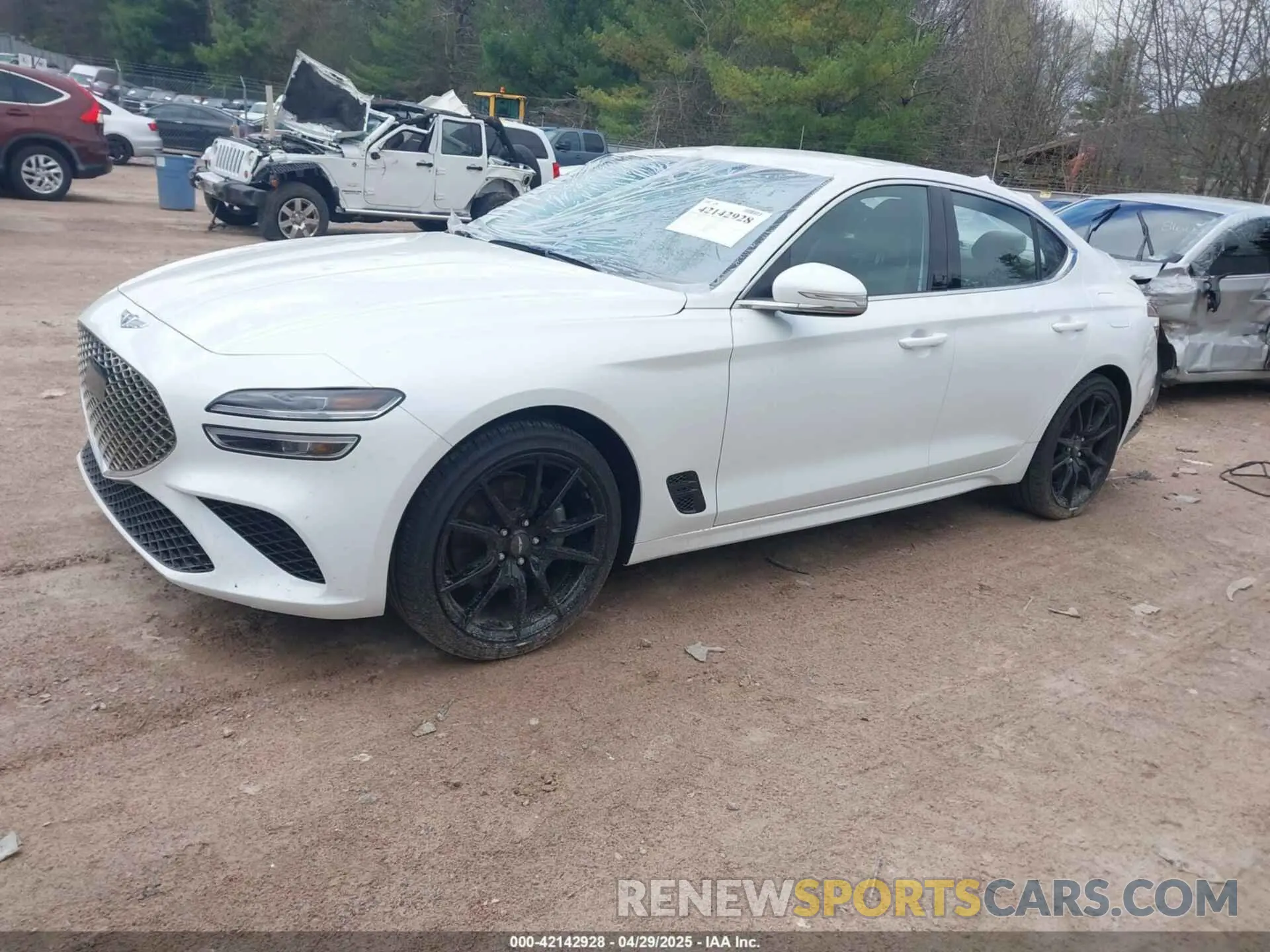2 fotografías del automóvil dañado KMTG34TA7PU131917 GENESIS G70 2023