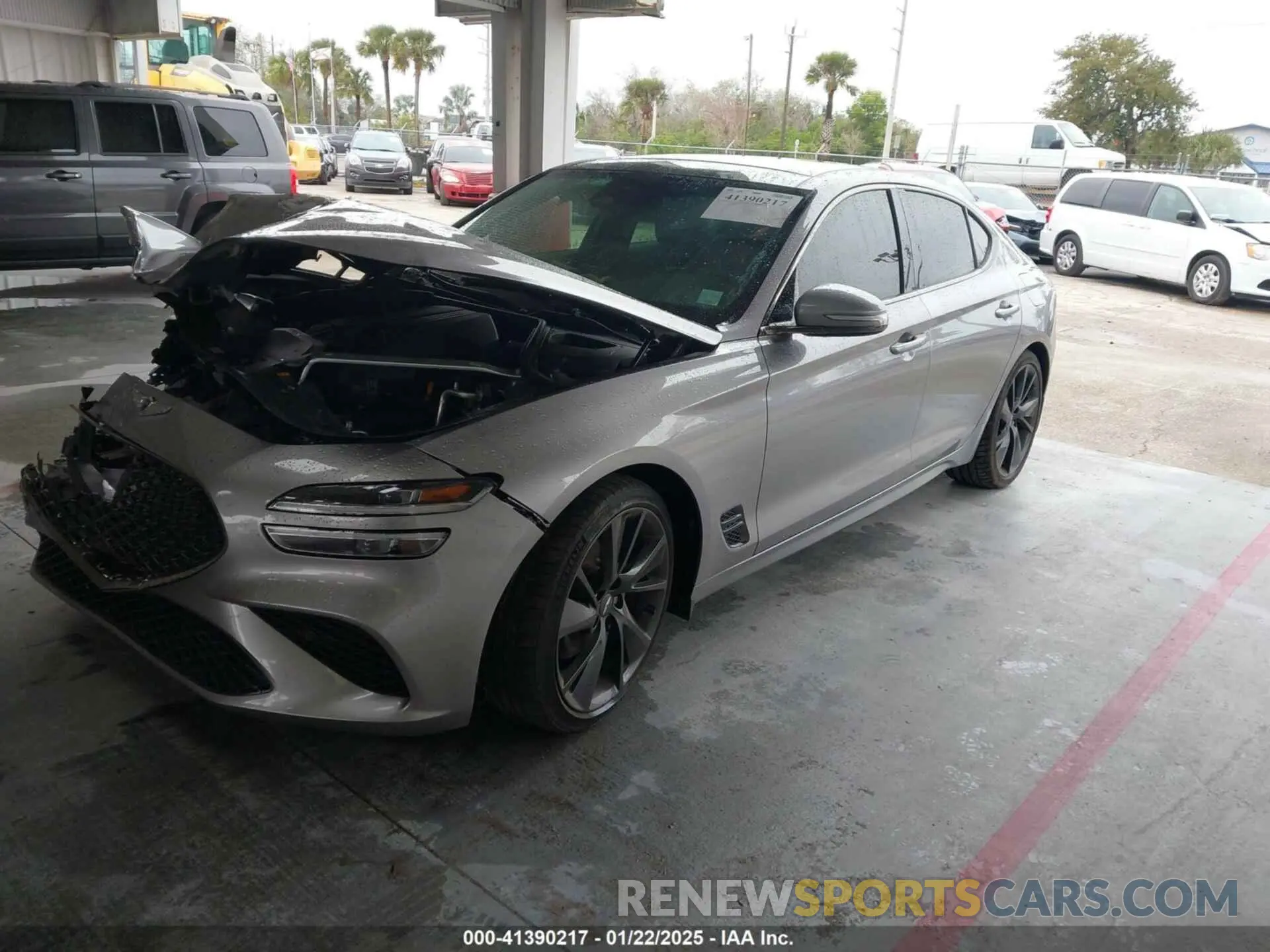 2 fotografías del automóvil dañado KMTG34TA8PU111790 GENESIS G70 2023