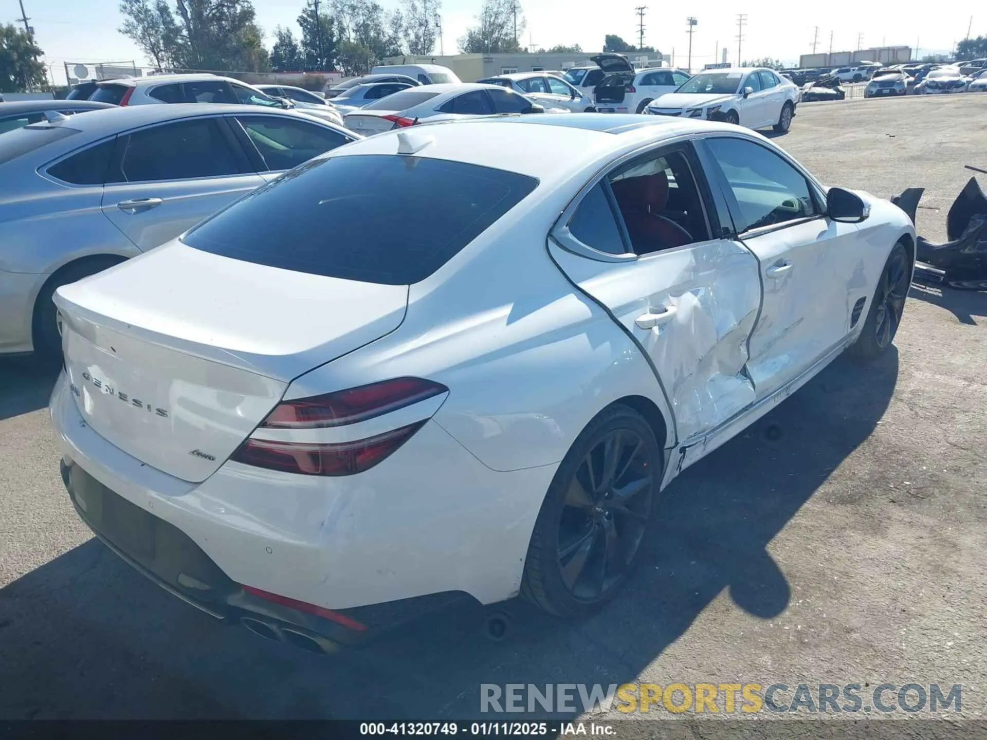 4 fotografías del automóvil dañado KMTG34TAXPU112861 GENESIS G70 2023