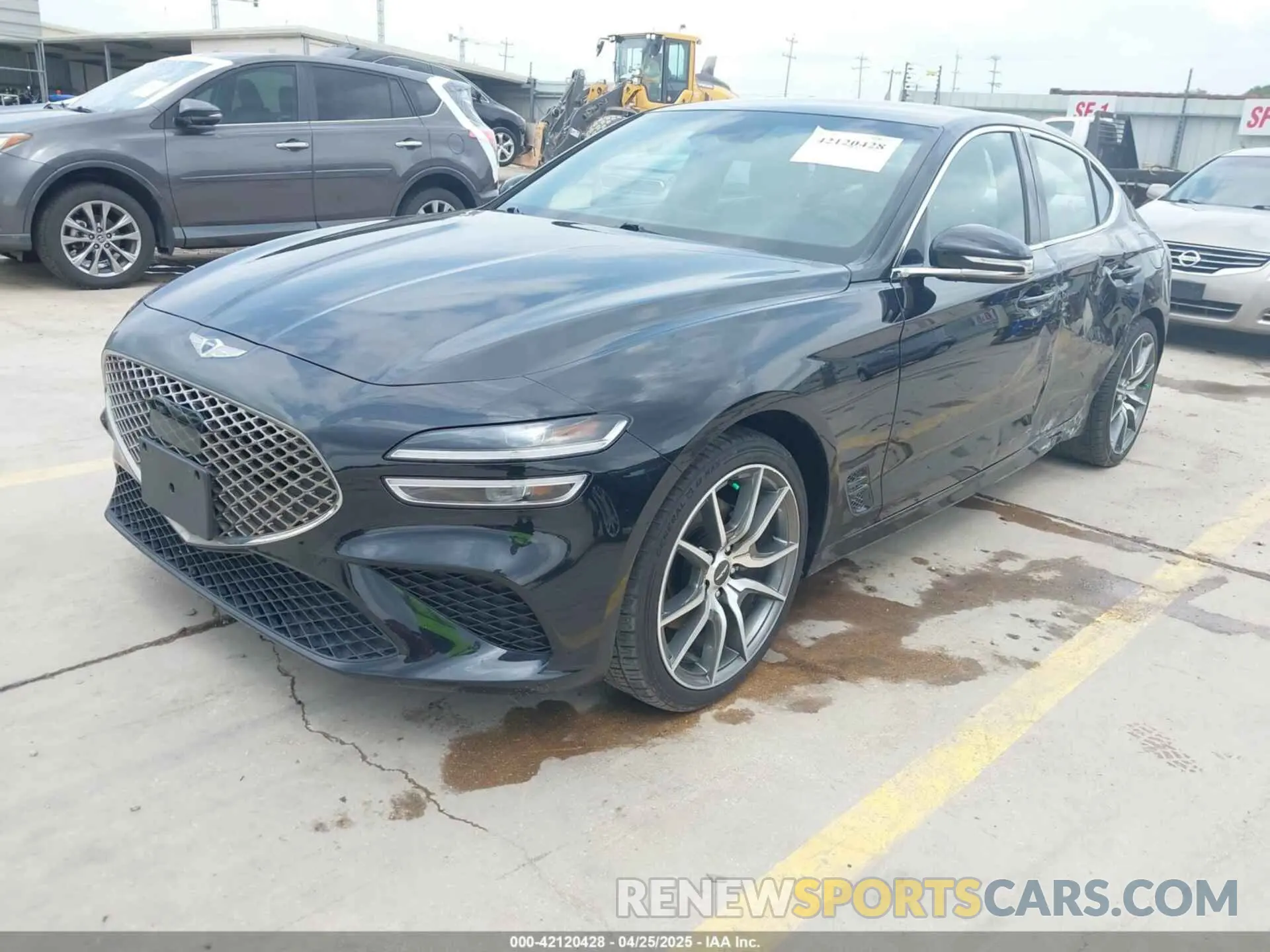 2 fotografías del automóvil dañado KMTG34TAXPU125643 GENESIS G70 2023