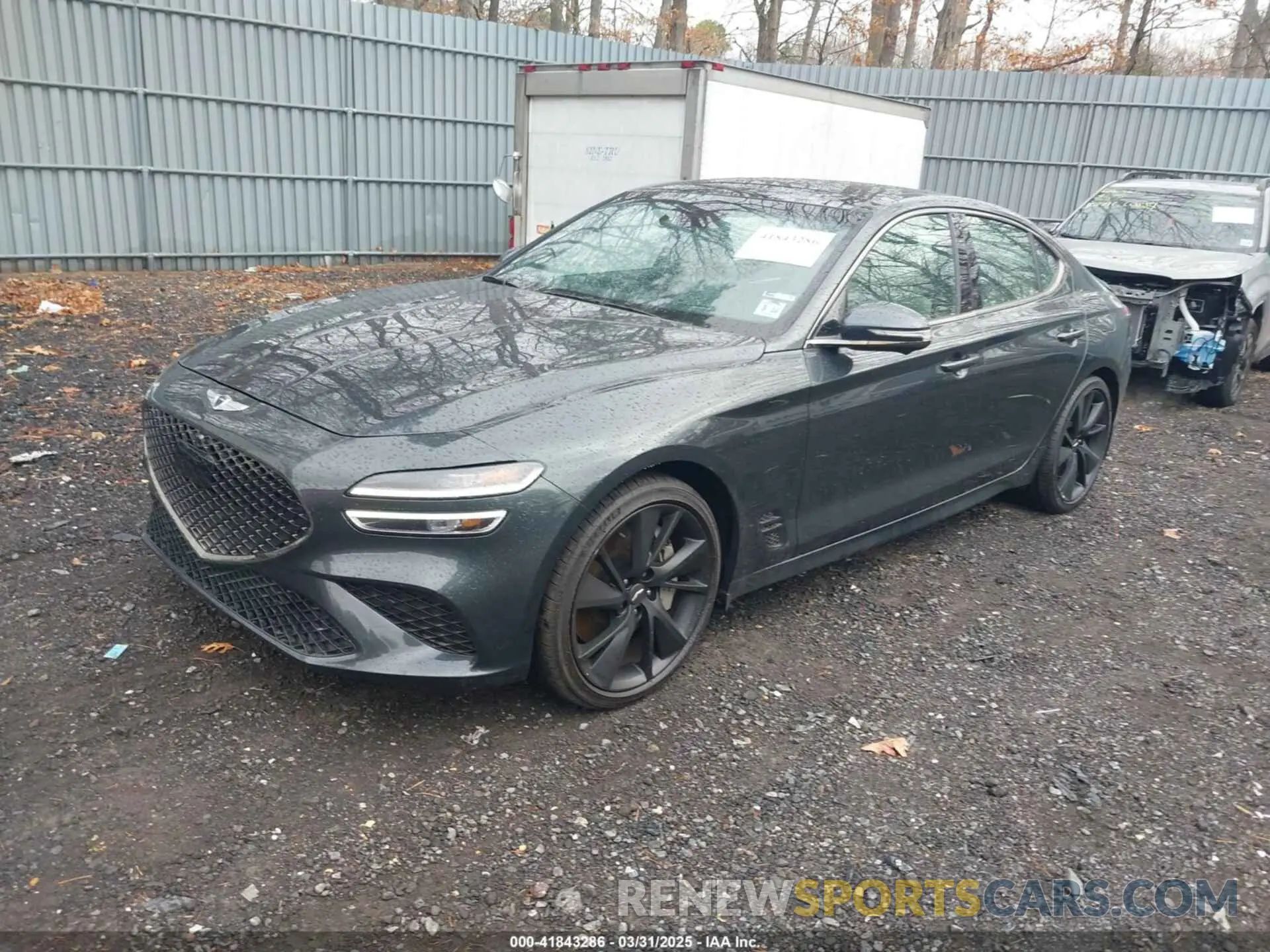 2 fotografías del automóvil dañado KMTG54TE6PU113485 GENESIS G70 2023