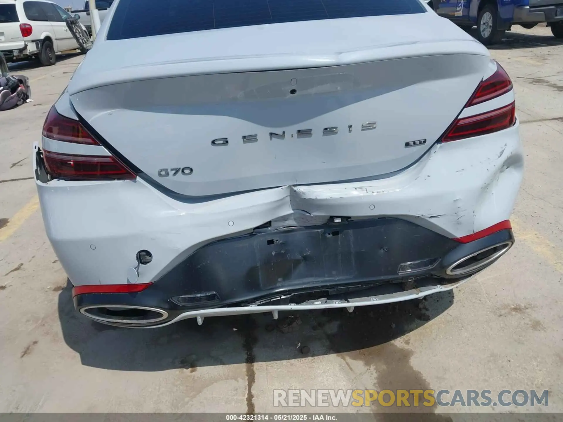 6 fotografías del automóvil dañado KMTG54TEXPU107592 GENESIS G70 2023