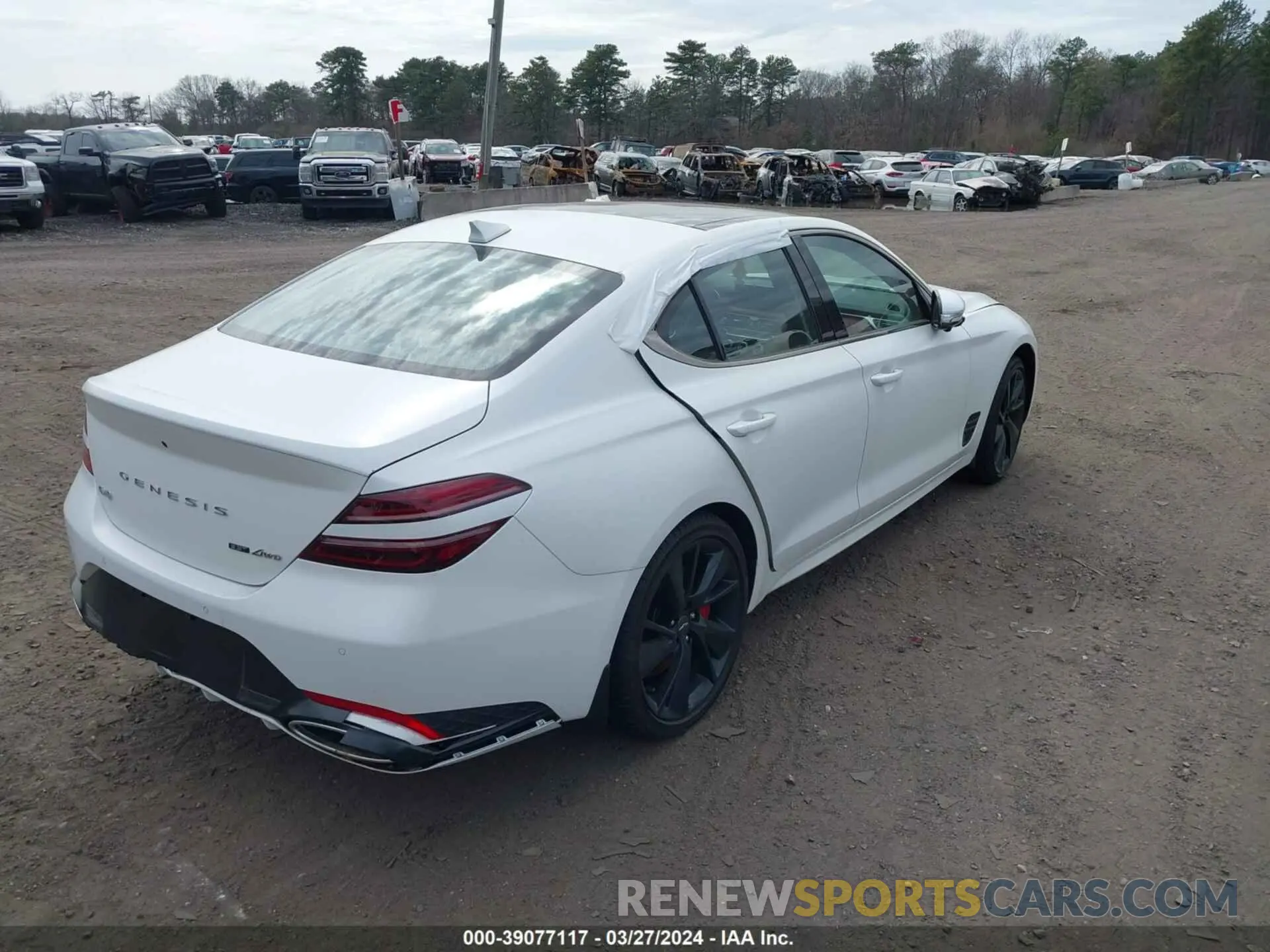 4 fotografías del automóvil dañado KMTG54TEXPU113425 GENESIS G70 2023
