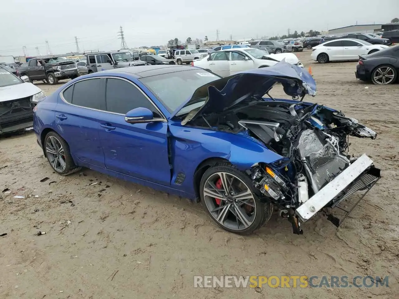 4 fotografías del automóvil dañado KMTG54SEXSU147021 GENESIS G70 2025