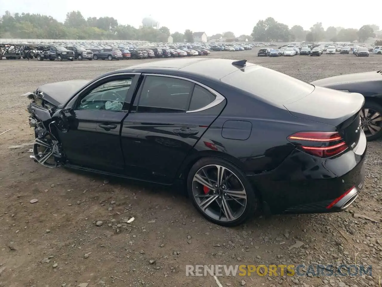 2 fotografías del automóvil dañado KMTG54SEXSU147388 GENESIS G70 2025