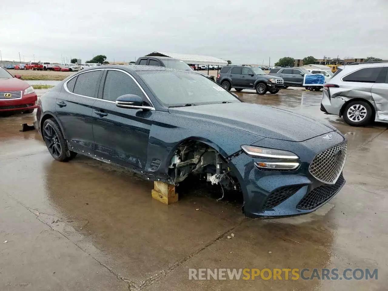 4 fotografías del automóvil dañado KMTG34TA1NU098488 GENESIS G70 BASE 2022
