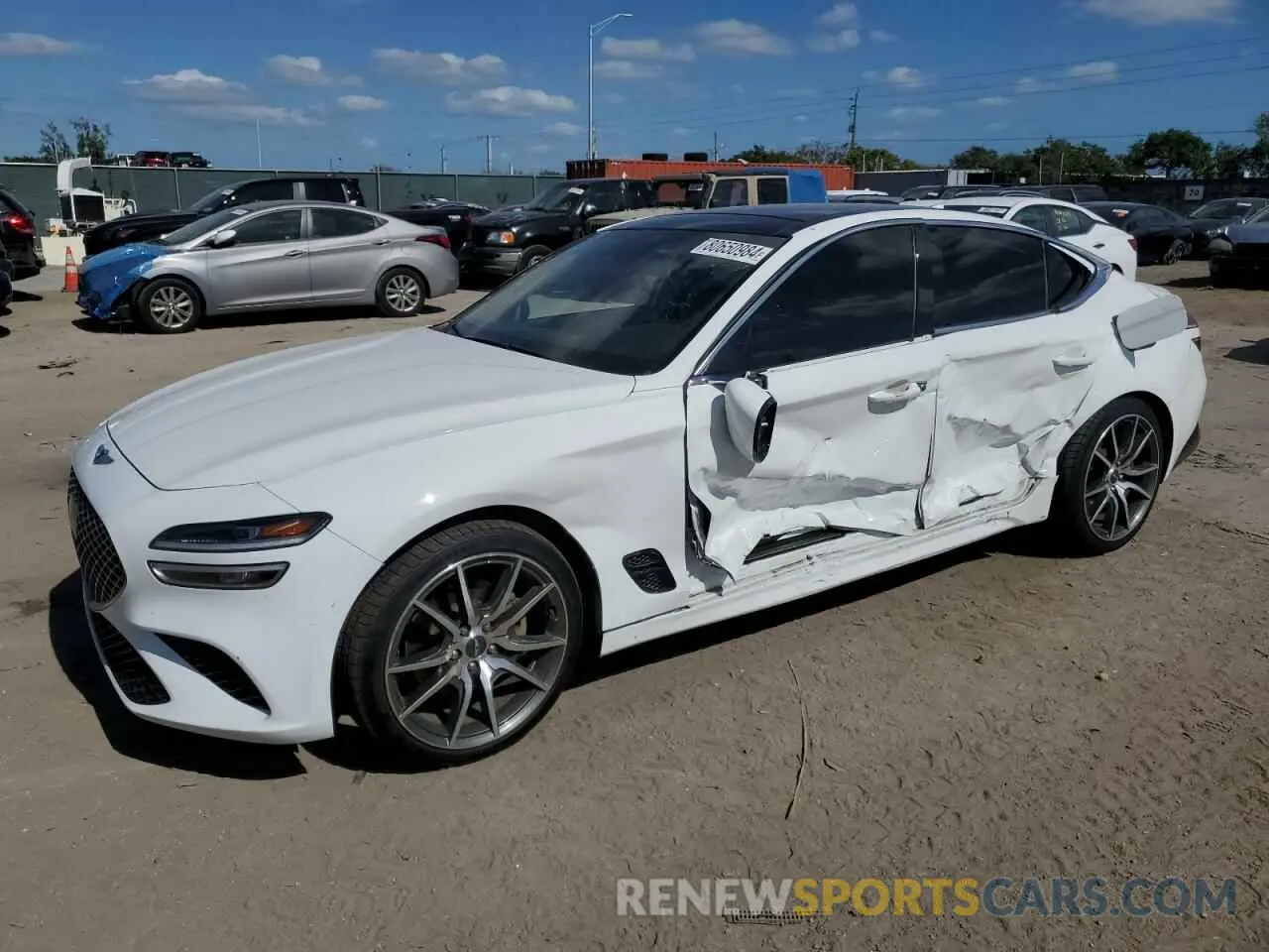 1 fotografías del automóvil dañado KMTG34TA2NU096216 GENESIS G70 BASE 2022