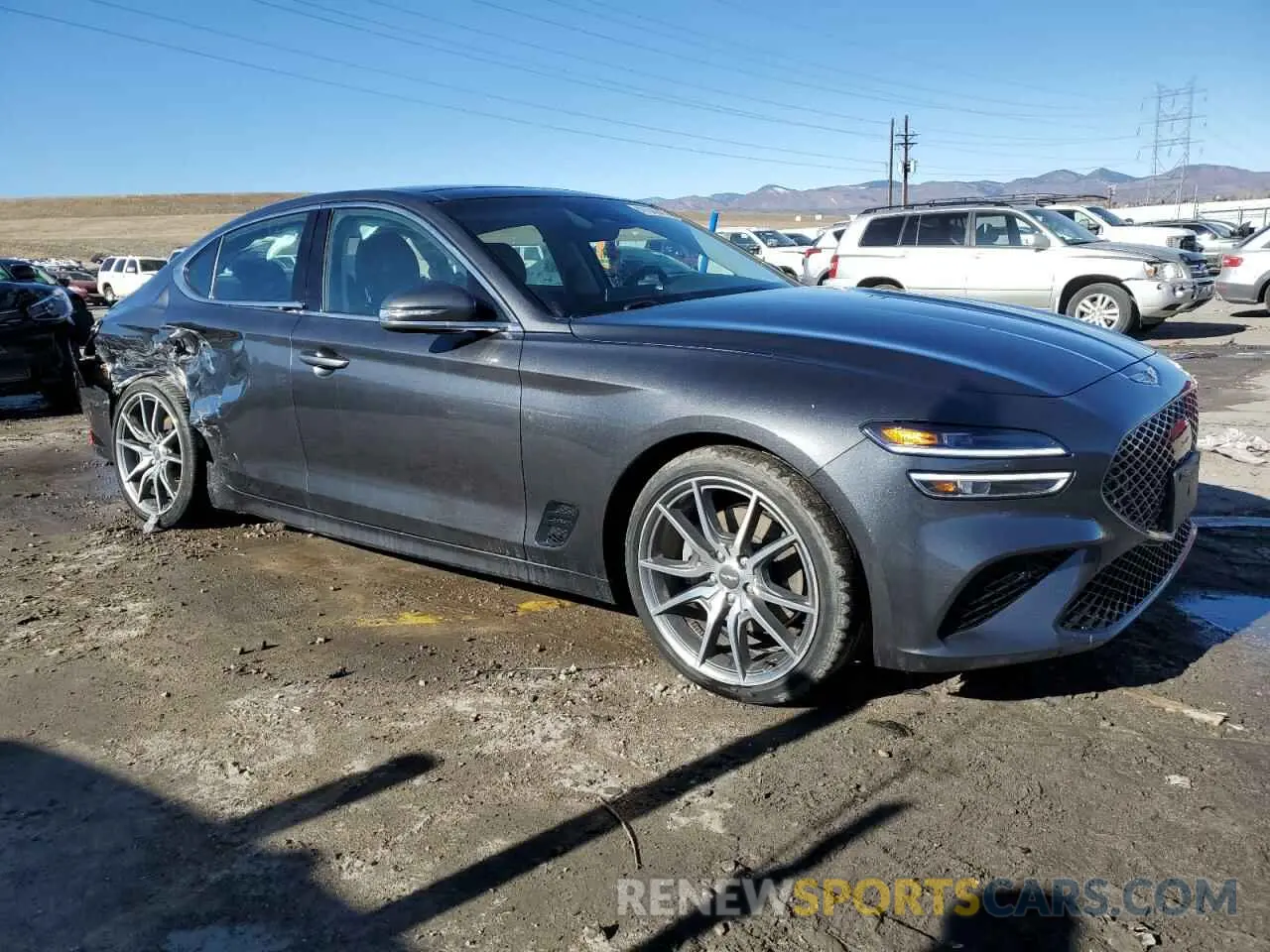 4 fotografías del automóvil dañado KMTG34TA5NU085937 GENESIS G70 BASE 2022