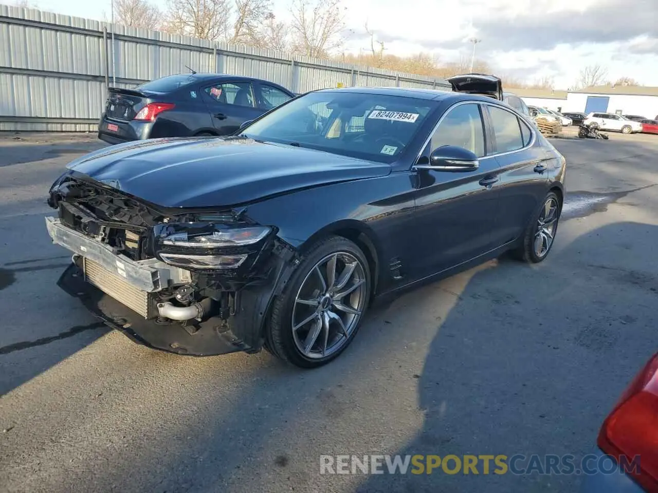 1 fotografías del automóvil dañado KMTG34TA7NU089729 GENESIS G70 BASE 2022