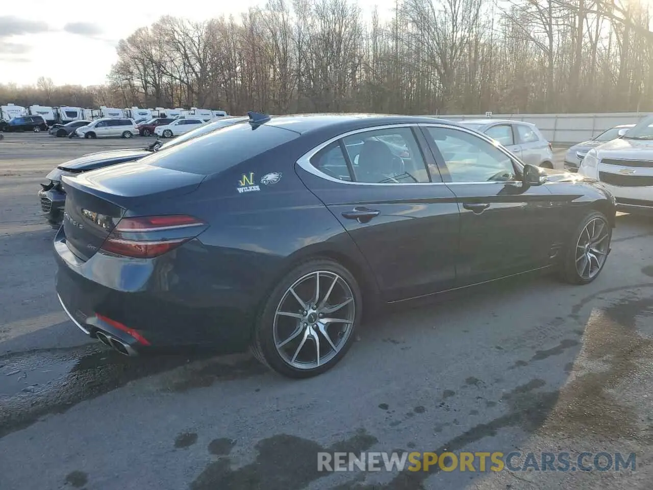 3 fotografías del automóvil dañado KMTG34TA7NU089729 GENESIS G70 BASE 2022