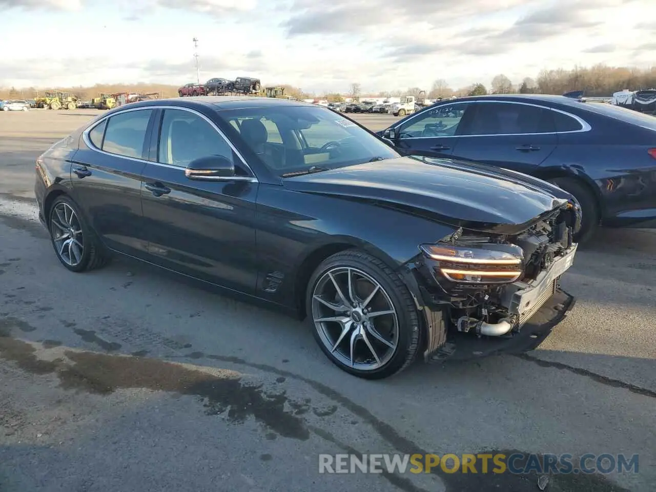 4 fotografías del automóvil dañado KMTG34TA7NU089729 GENESIS G70 BASE 2022