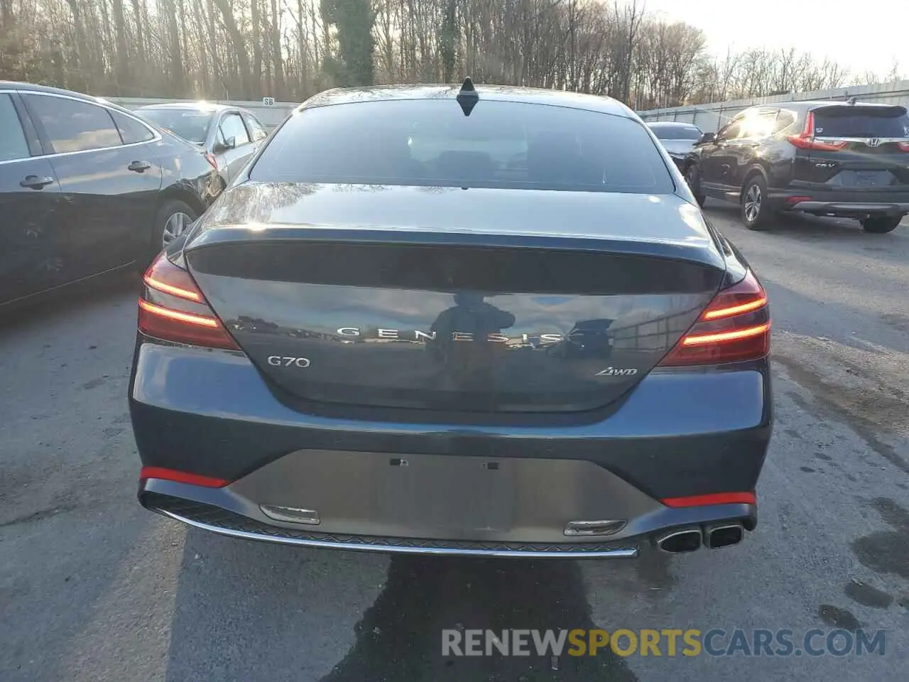 6 fotografías del automóvil dañado KMTG34TA7NU089729 GENESIS G70 BASE 2022