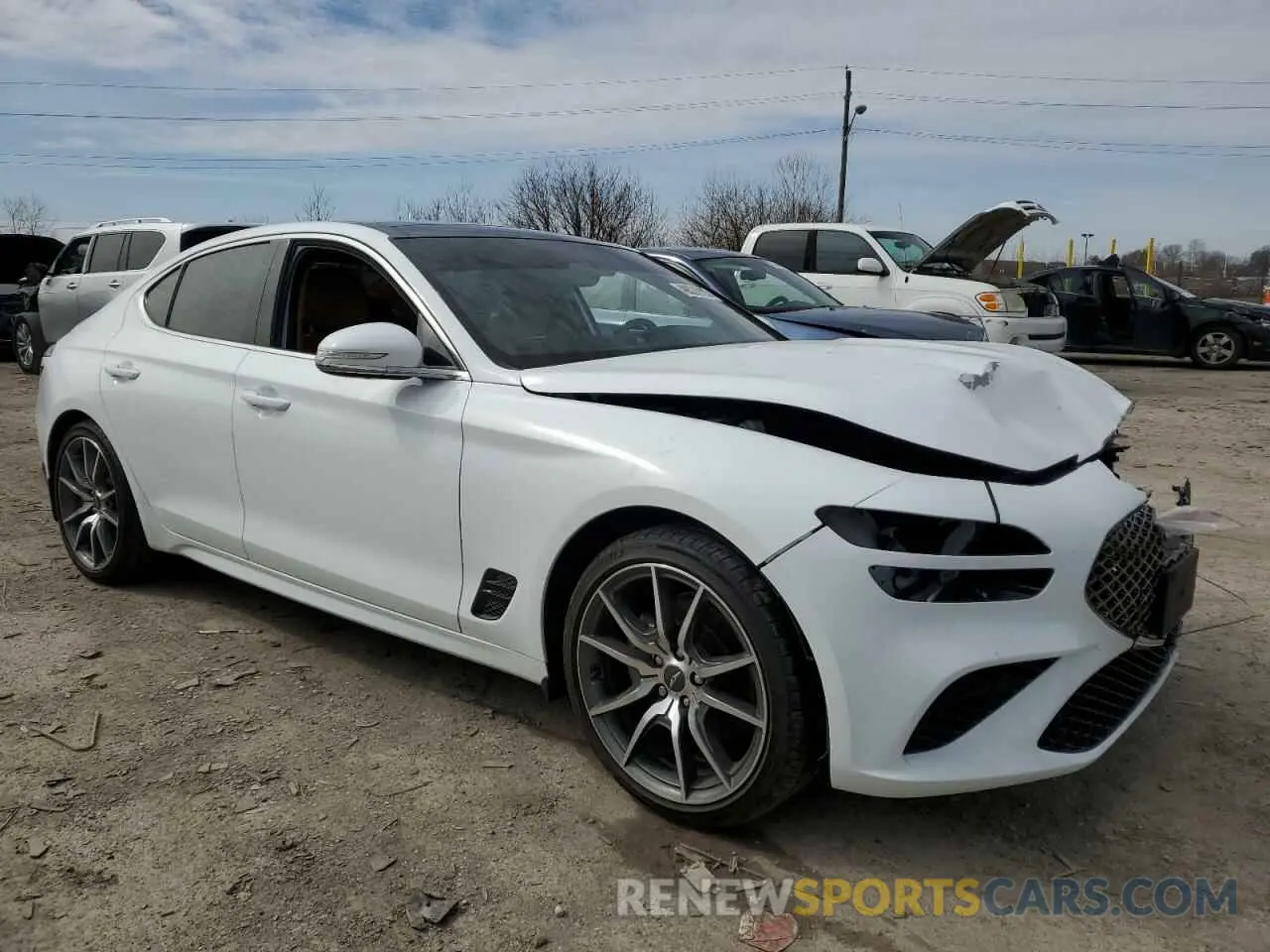4 fotografías del automóvil dañado KMTG34TAXNU092852 GENESIS G70 BASE 2022