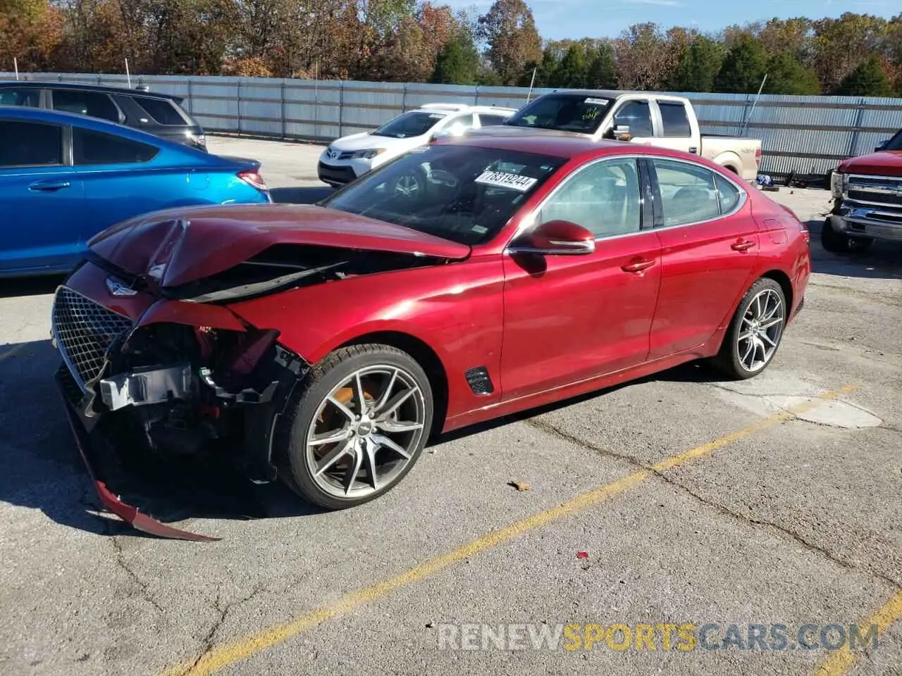 1 fotografías del automóvil dañado KMTG54TE1NU093868 GENESIS G70 BASE 2022
