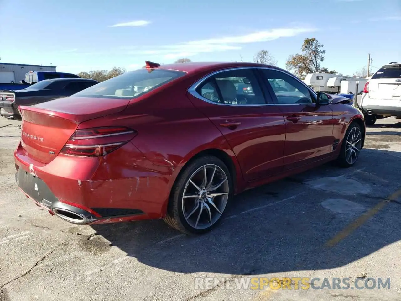 3 fotografías del automóvil dañado KMTG54TE1NU093868 GENESIS G70 BASE 2022