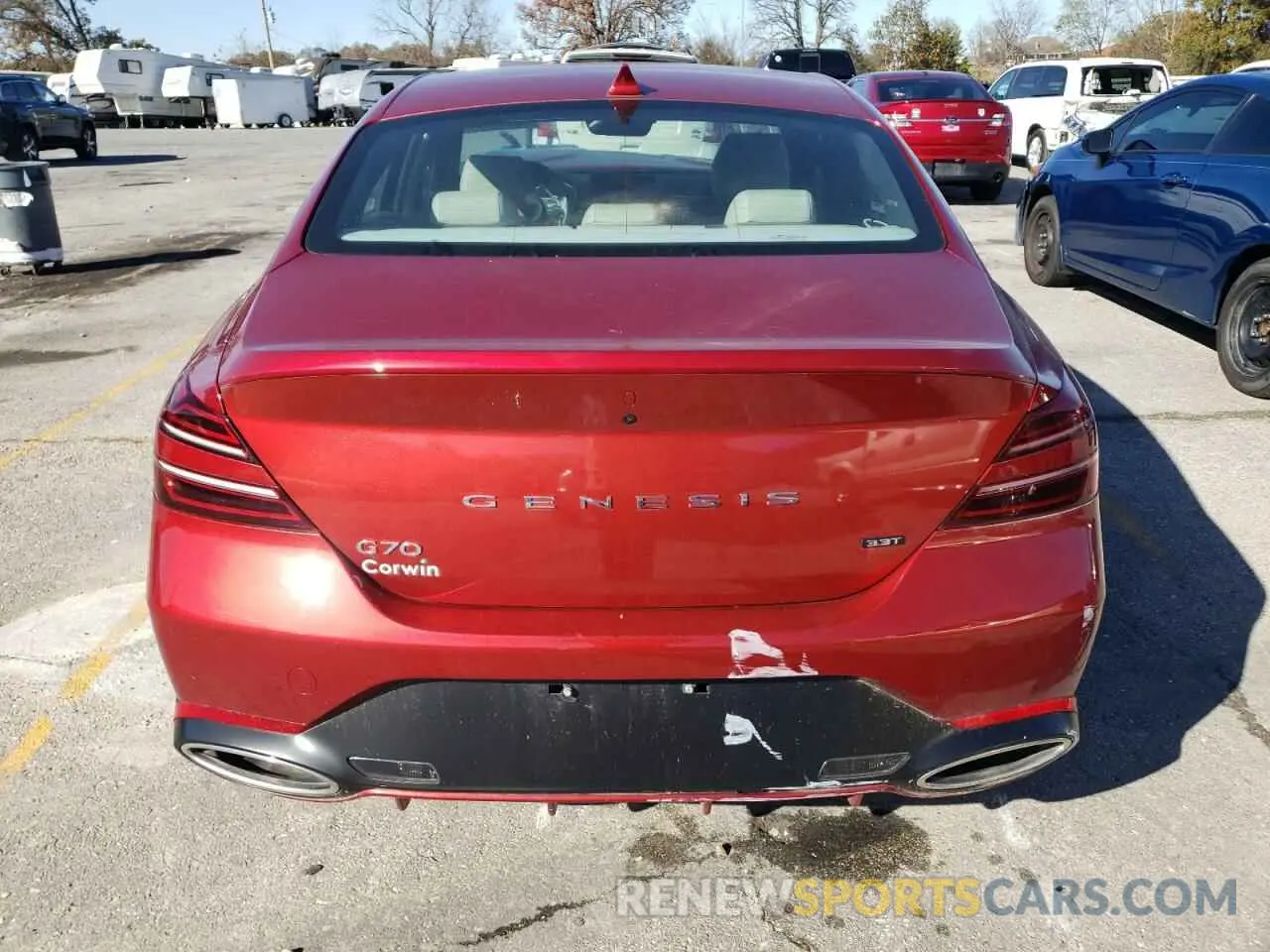6 fotografías del automóvil dañado KMTG54TE1NU093868 GENESIS G70 BASE 2022