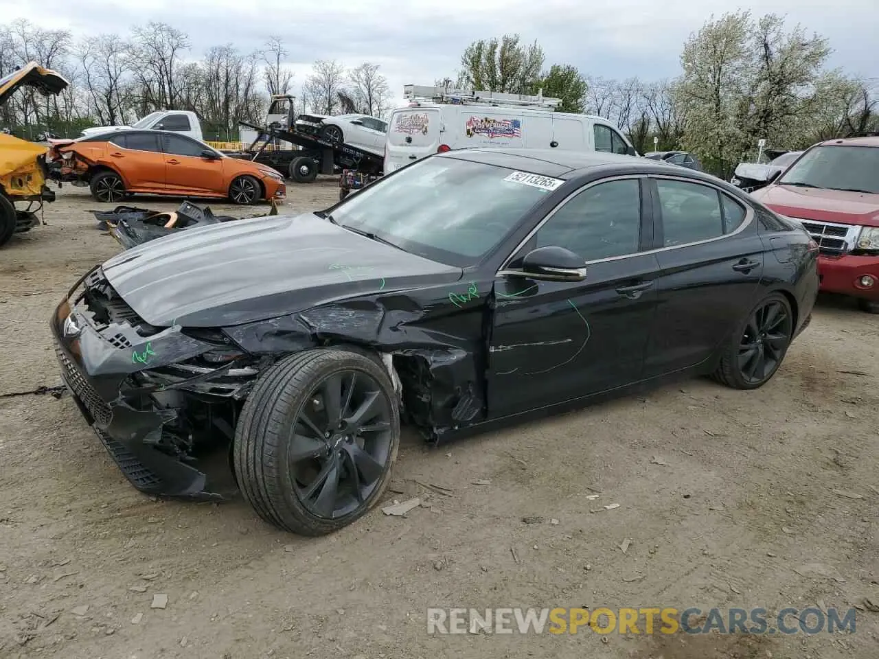 1 fotografías del automóvil dañado KMTG54TE2NU081955 GENESIS G70 BASE 2022