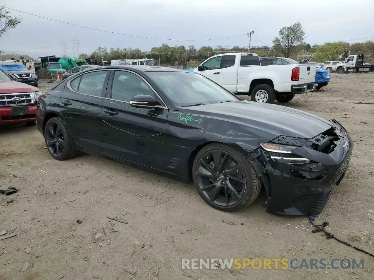 4 fotografías del automóvil dañado KMTG54TE2NU081955 GENESIS G70 BASE 2022