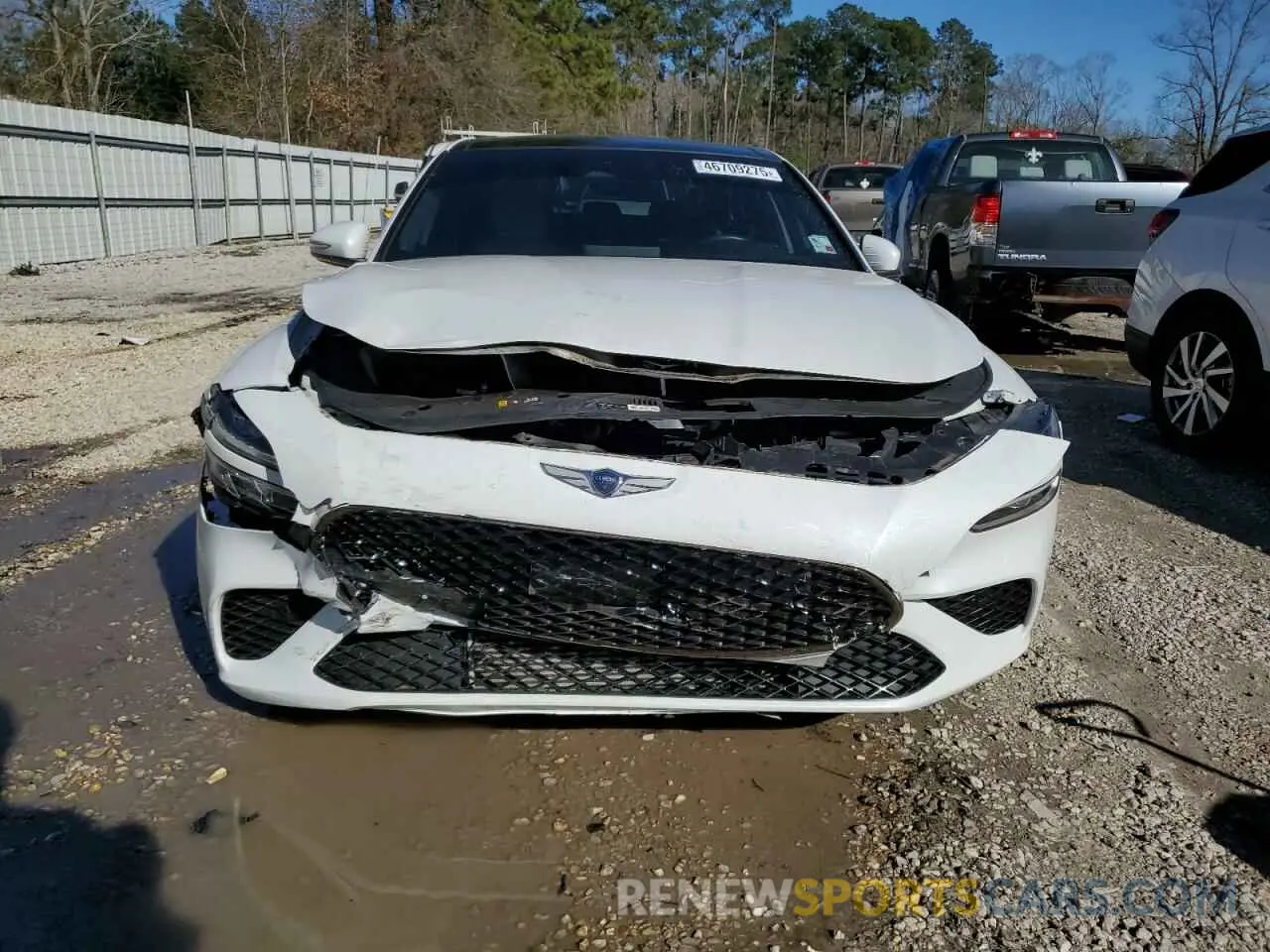 5 fotografías del automóvil dañado KMTG54TE3NU084590 GENESIS G70 BASE 2022