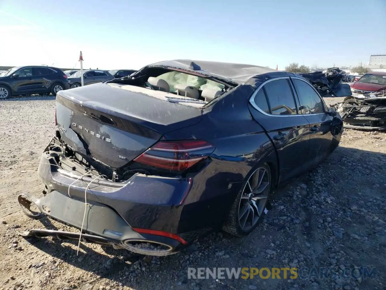 3 fotografías del automóvil dañado KMTG54TE7NU082003 GENESIS G70 BASE 2022