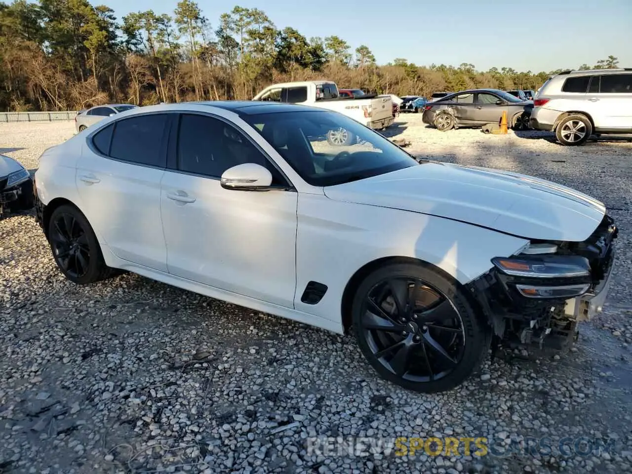 4 fotografías del automóvil dañado KMTG54TE7NU082034 GENESIS G70 BASE 2022