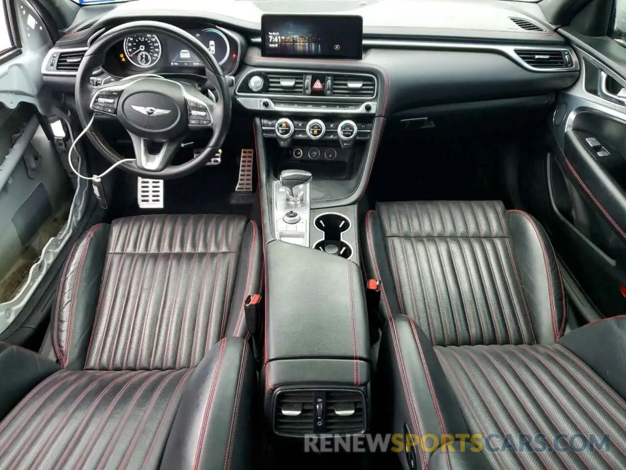 8 fotografías del automóvil dañado KMTG54TE7NU082034 GENESIS G70 BASE 2022